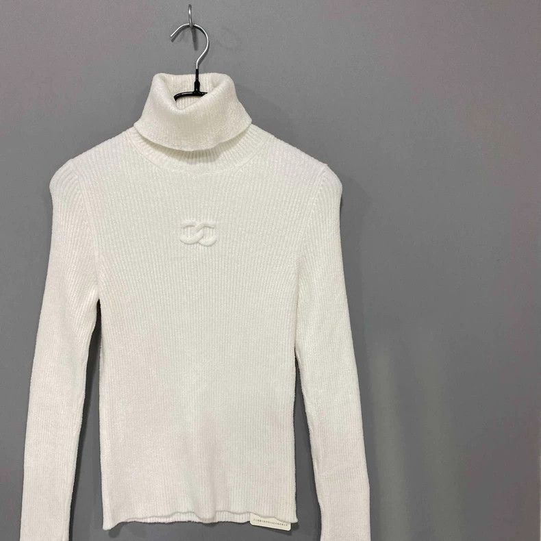 Chanel Chanel White turtleneck knitted sweater 2504-Nextarrow Size XS / US 0-2 / IT 36-38 - 2 Thumbnail