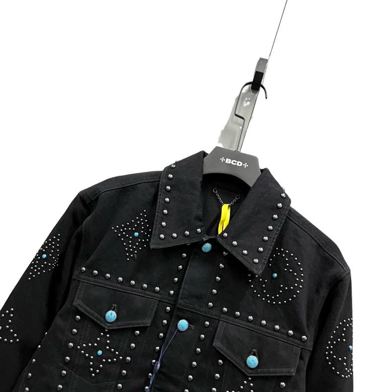 Louis Vuitton Louis Vuitton Turquoise studded embroidered denim jacket 25 Size US M / EU 48-50 / 2 - 3 Thumbnail