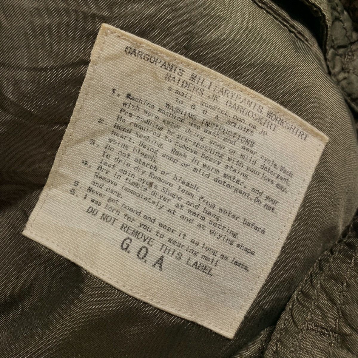 Vintage 90s G. O. A Military Riders Bomber Jacket