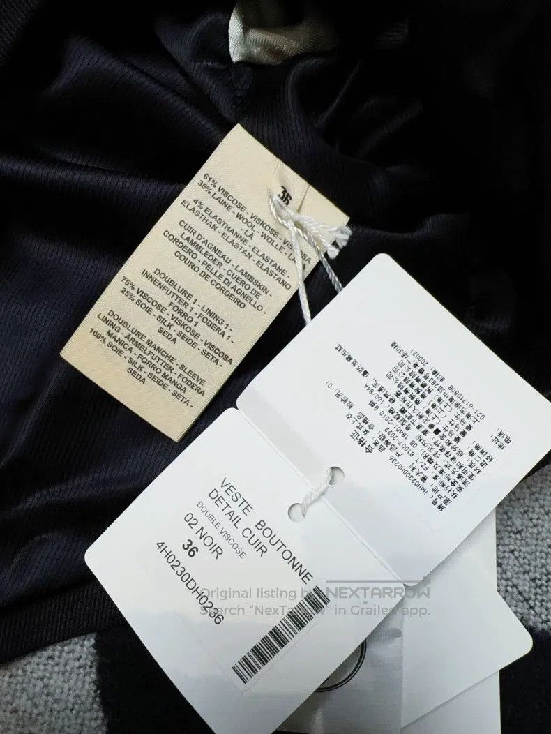 Hermes Hermes Black small V-neck lapel jacket Size XS / US 0-2 / IT 36-38 - 7 Thumbnail