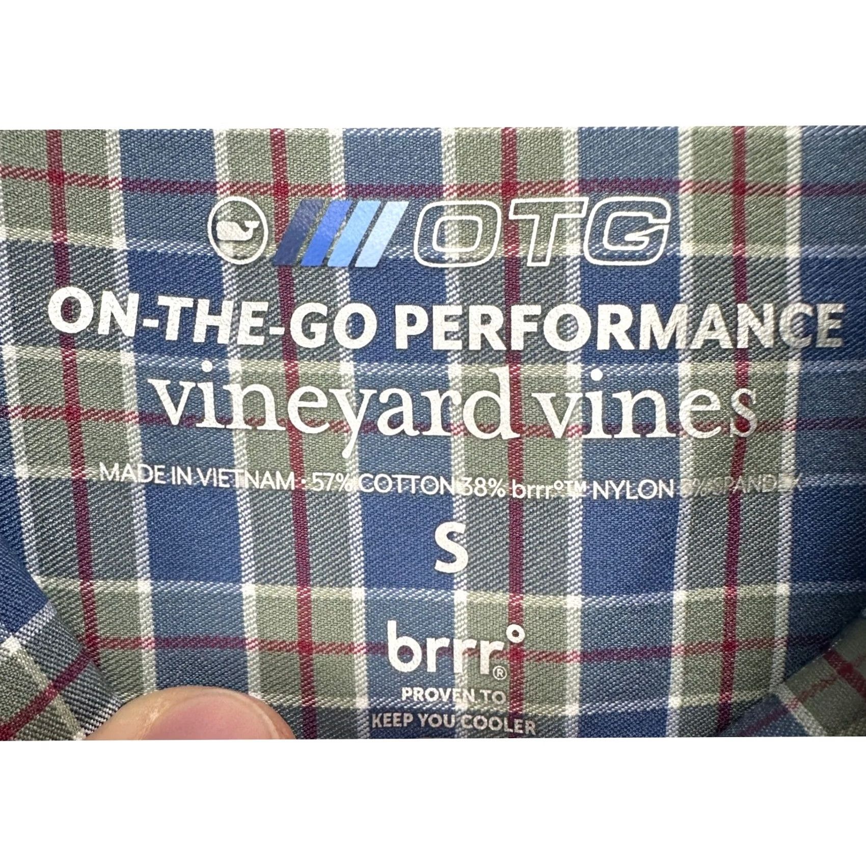 Vineyard Vines Vineyard Vines Men Button Down Shirt Small Blue Green Plaid Performance Size US S / EU 44-46 / 1 - 5 Thumbnail