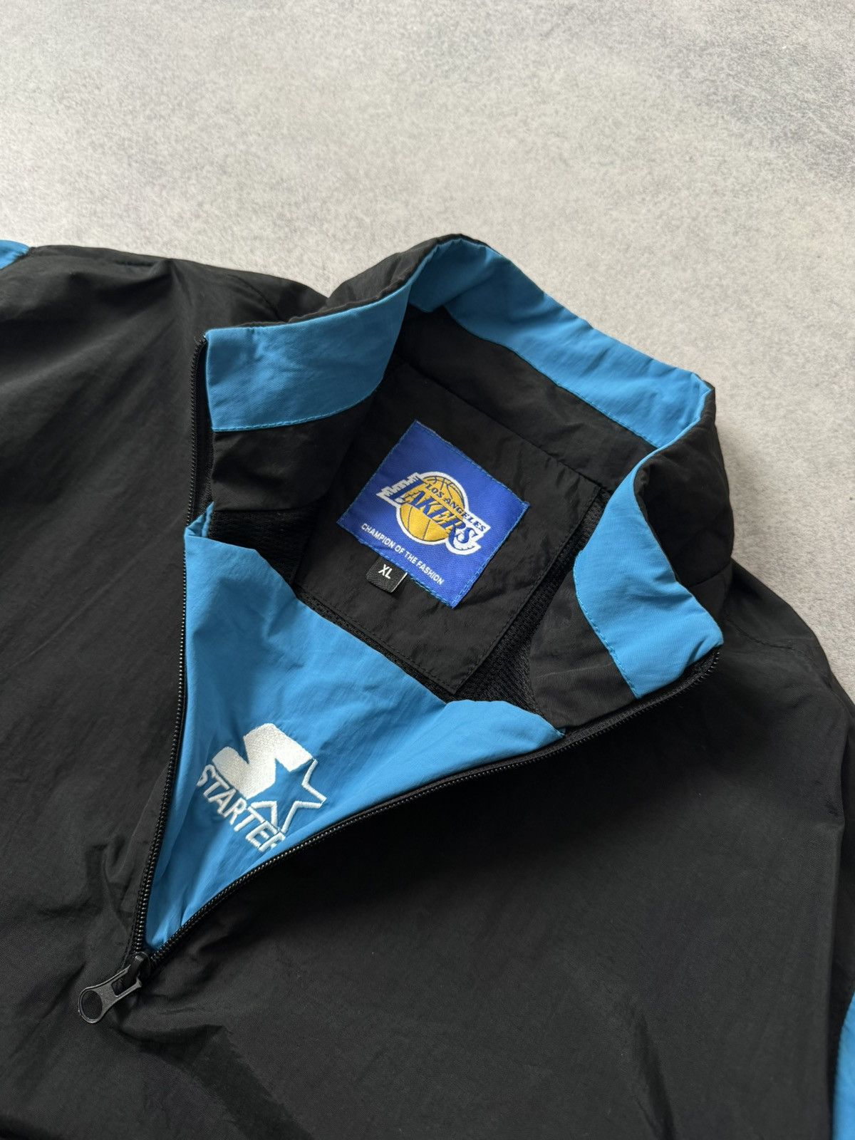 NBA Vintage NBA Warriors nylons y2k big logo 1/4 jacket Size US XL / EU 56 / 4 - 3 Thumbnail
