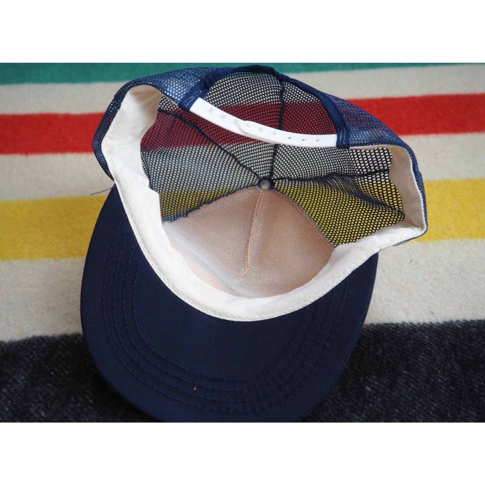 Vintage VTG 80s Honest Performance Auto Joke Car Blue White Trucker Snapback Hat Cap Adjustable Vintage Cap Mens Womens Size ONE SIZE - 3 Thumbnail