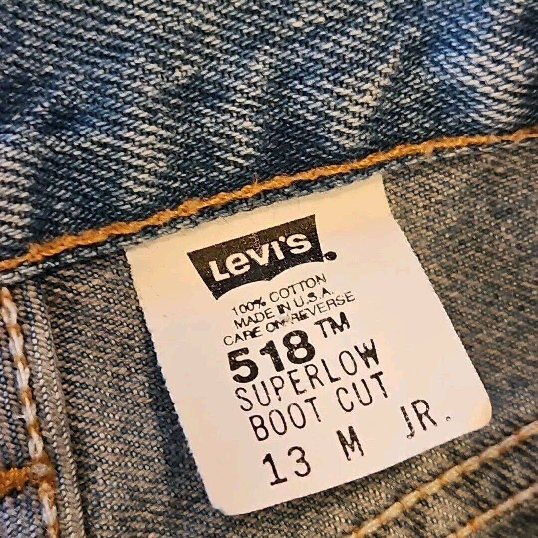 Levi's Vintage Levis 518 Bootcut Jeans Womens Junior 13 Super Low U Size 34" / US 12 / IT 48 - 9 Thumbnail