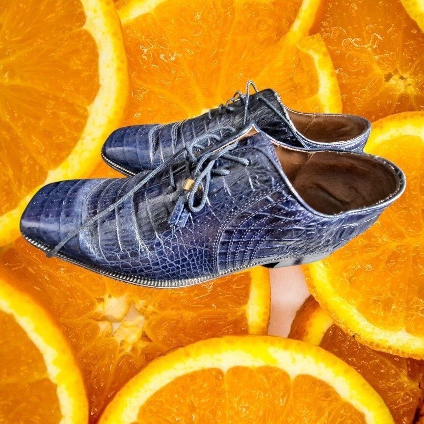 Other Ramo Alto Leather Dress Shoes Alligator Print Lace Up Oxford Size US 10.5 / EU 43-44 - 1 Thumbnail