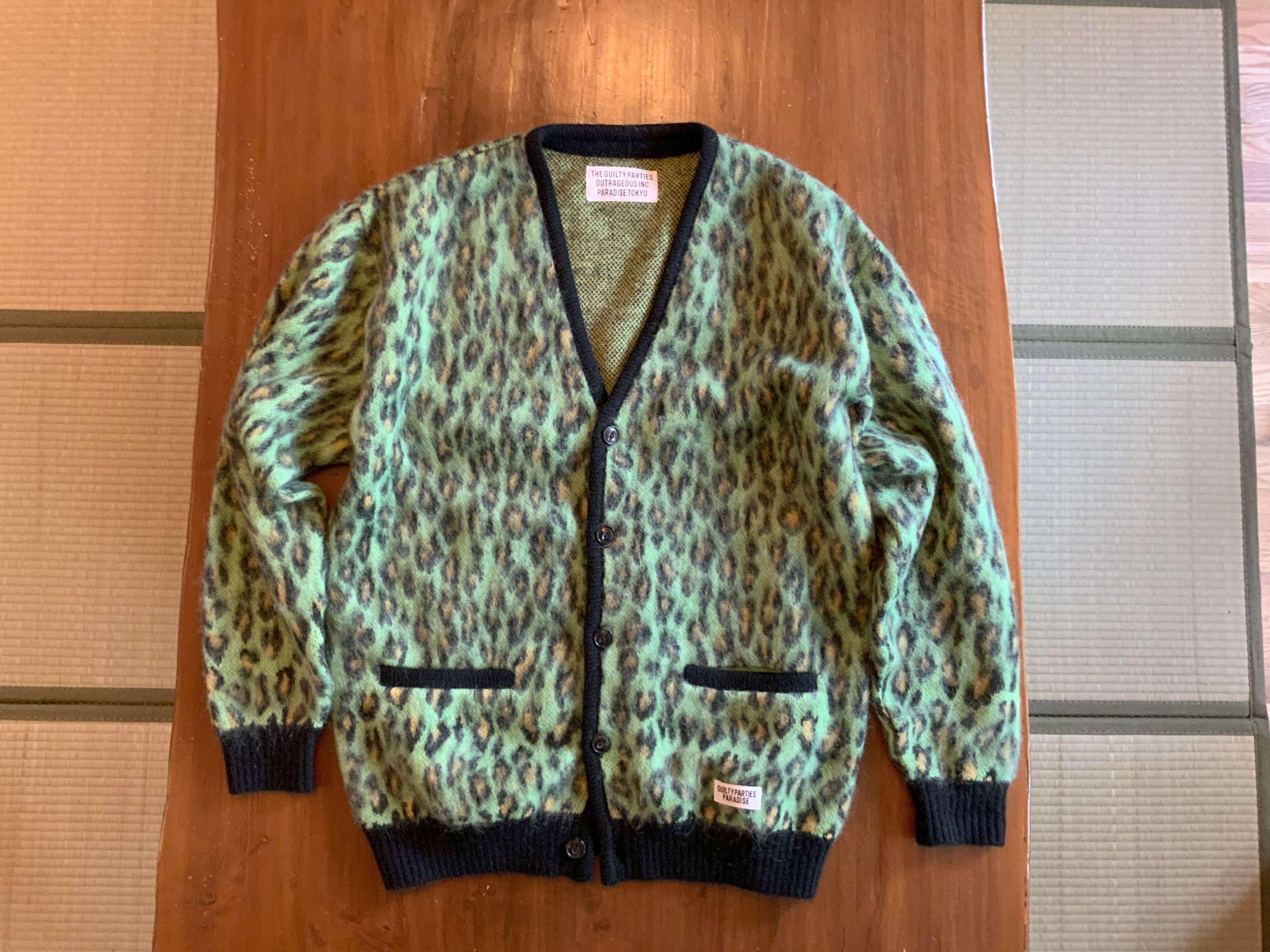 Wacko Maria Leopard Jacquard Knit Cardigan | Grailed