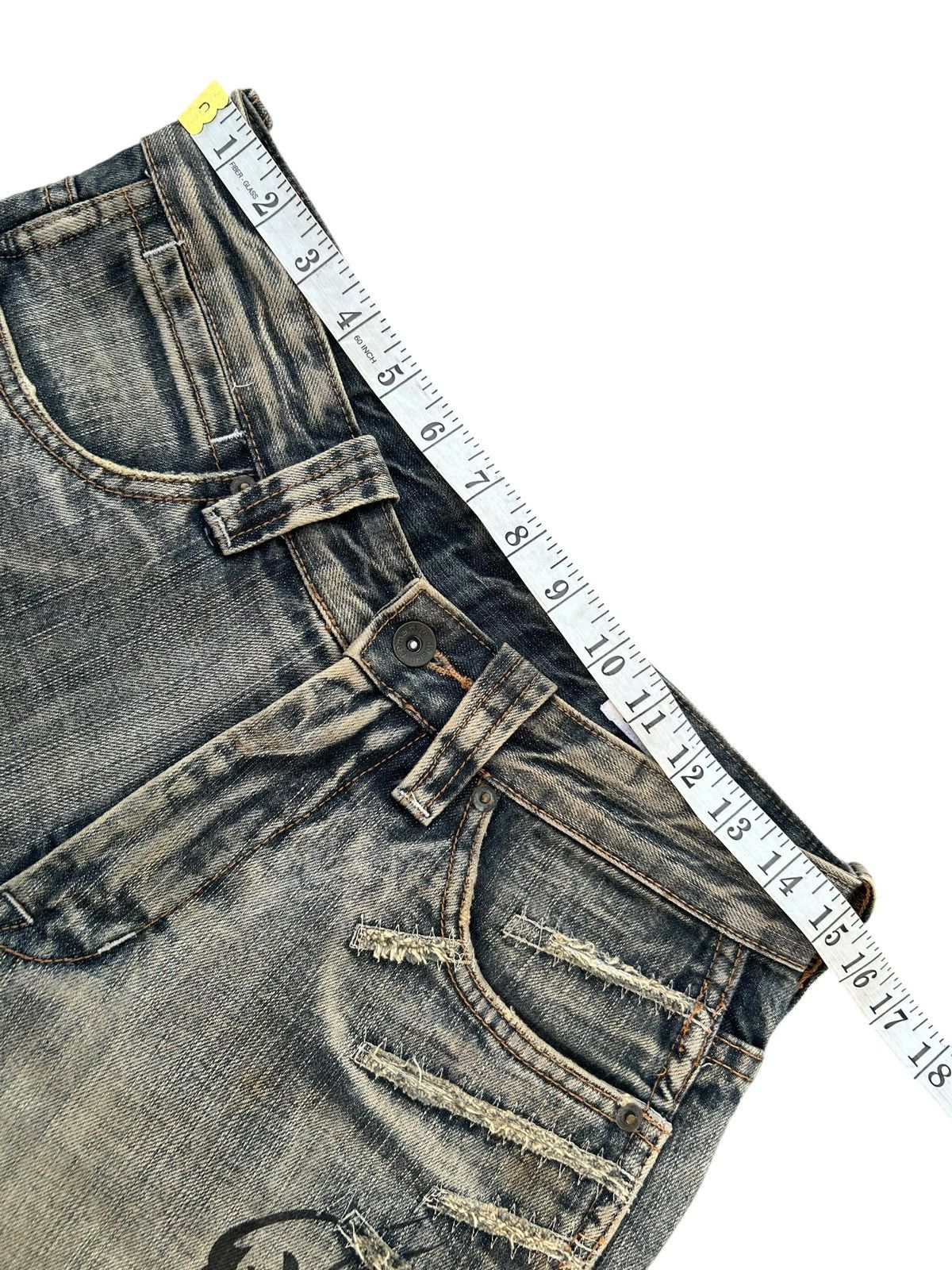 Kapital Flare Semantic design Rusty Faded Distressed Denim Jeans Size US 30 / EU 46 - 17 Thumbnail