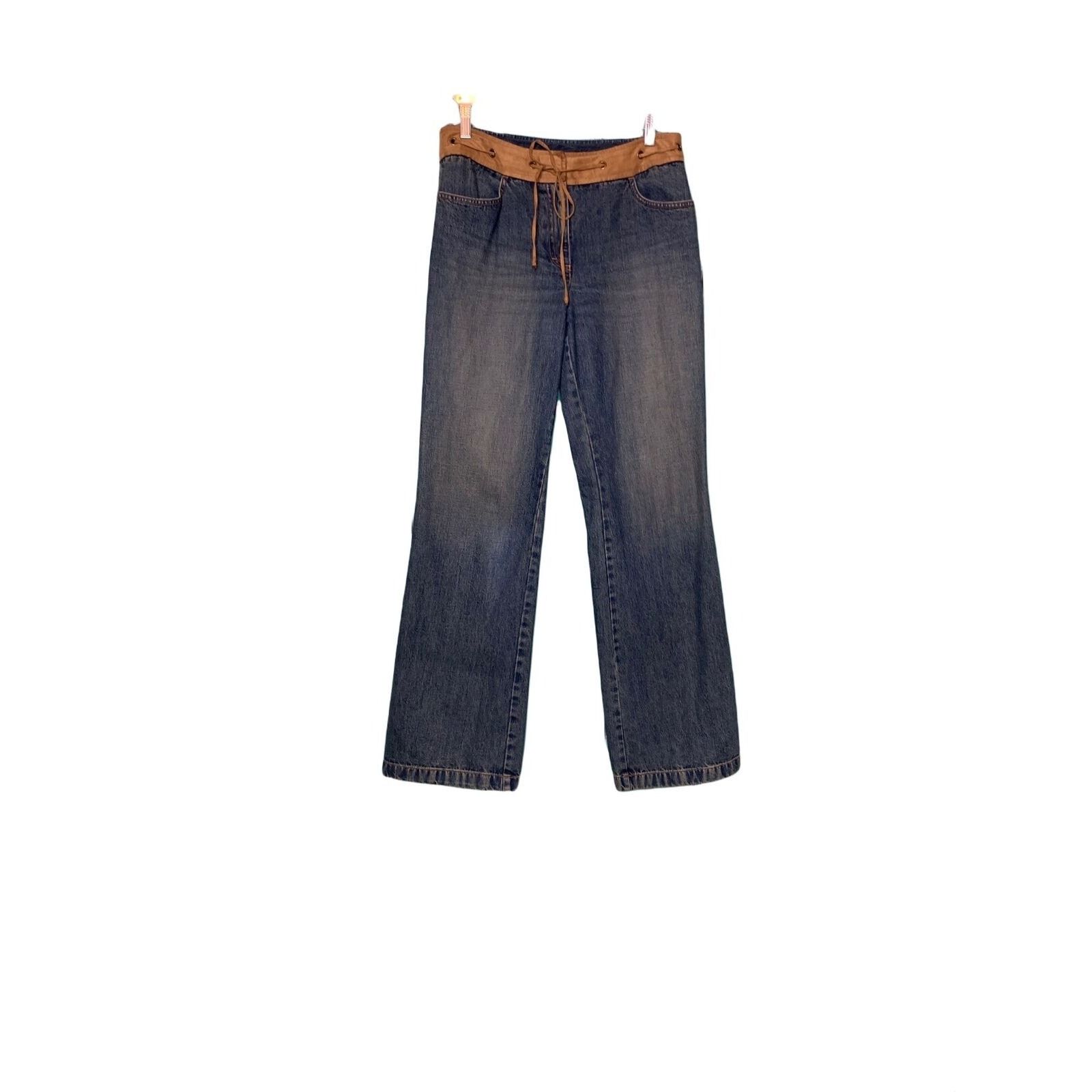 Loft Loft vintage blue wide legs boho jeans size 6 Size 28" / US 6 / IT 42 - 6 Thumbnail