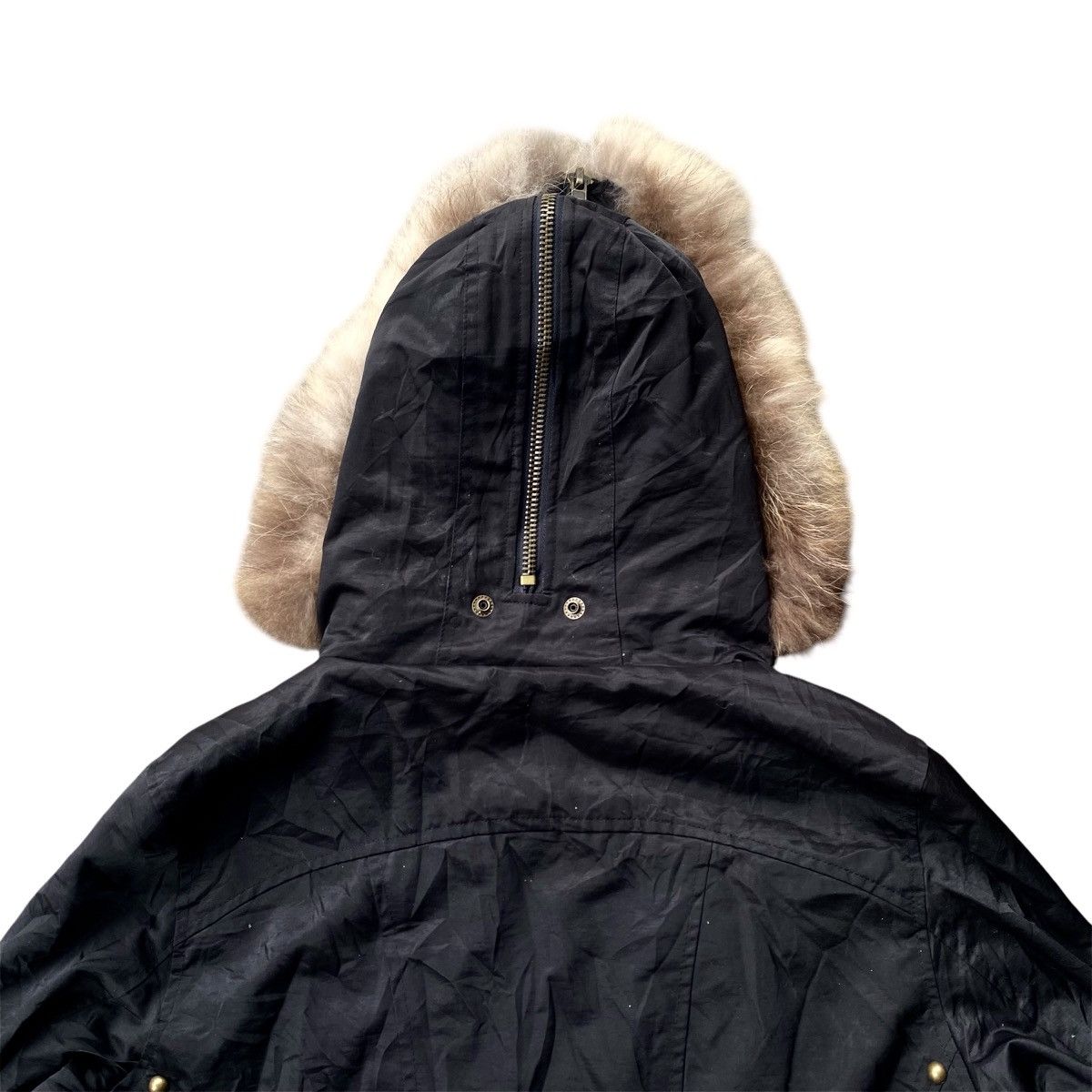 If Six Was Nine Round Trip Bondage Studded Jacket w/ Fur Hoodie Size US L / EU 52-54 / 3 - 11 Thumbnail