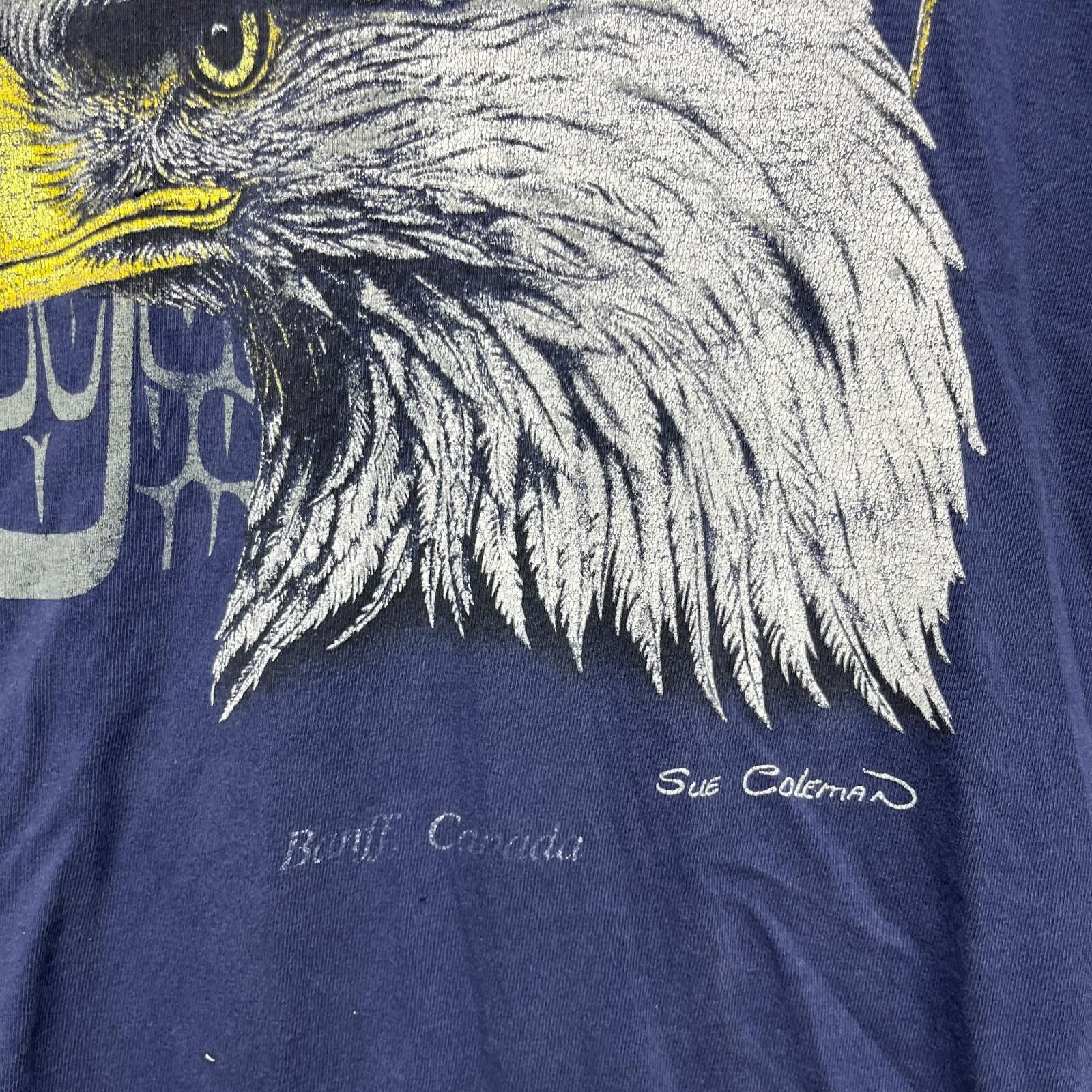 Vintage Vintage 90s Sun Faded Bald Eagle Nature T Shirt Large Size US L / EU 52-54 / 3 - 7 Thumbnail