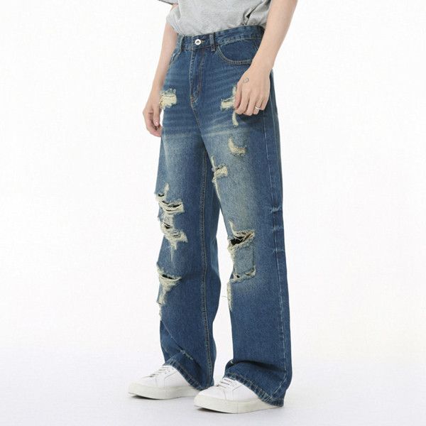 Japanese Brand Men's new season trendy retro ripped jeans Size US 34 / EU 50 - 1 Thumbnail