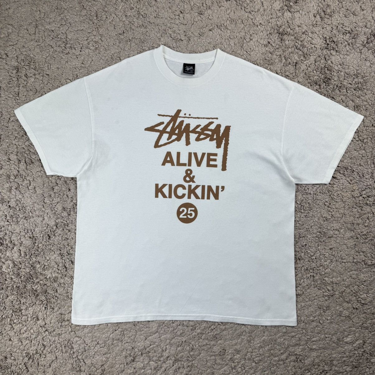 Stussy Vintage Stussy Alive & Kickin’ 25 Anniversary T-shirt Size US XL / EU 56 / 4 - 1 Thumbnail