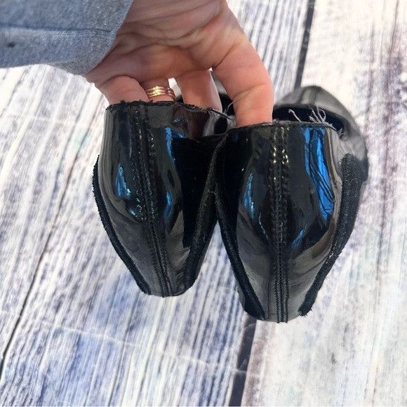 Other Jump Shiny Black Wedge Shoes Size US 8 / IT 38 - 4 Thumbnail