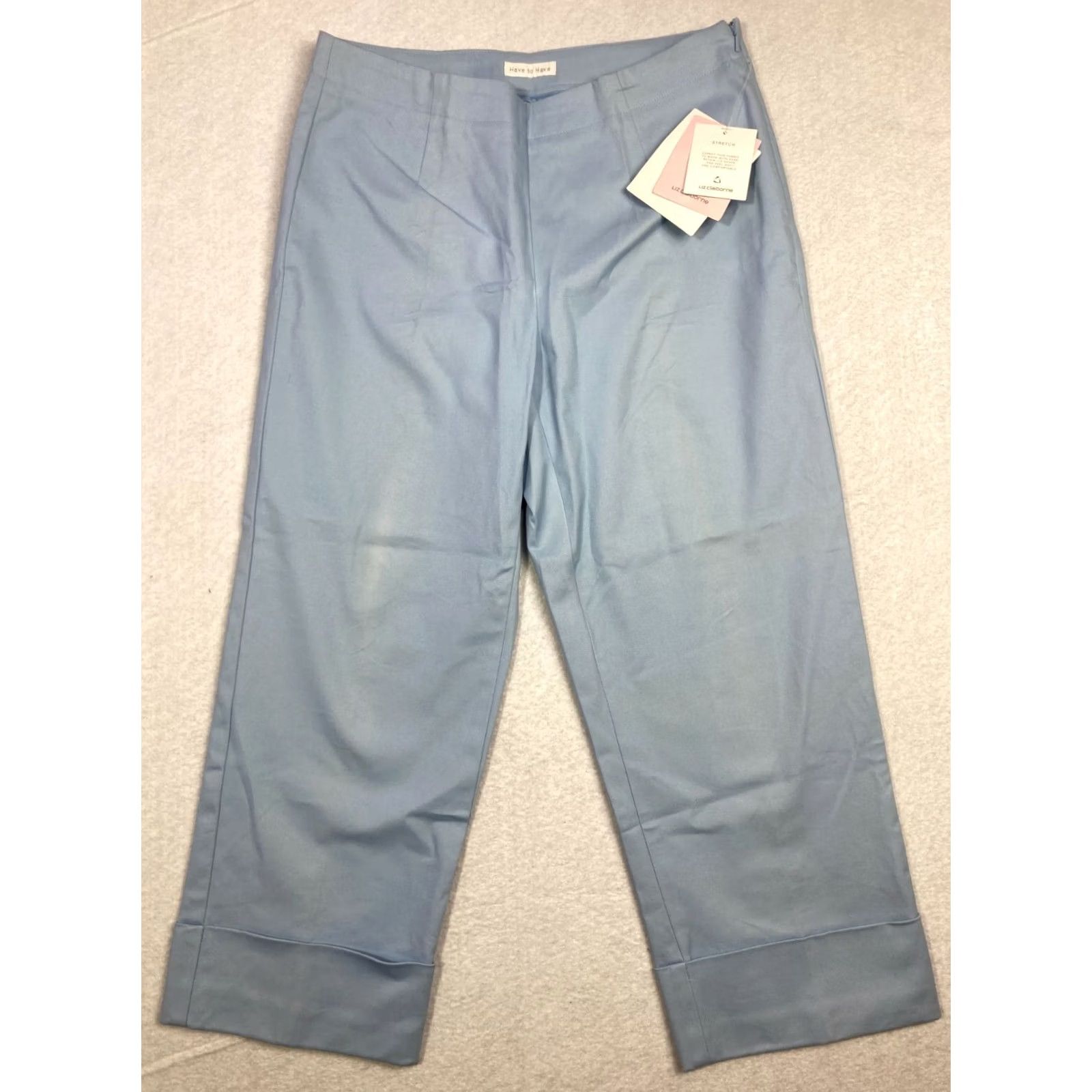 Liz Claiborne Liz Claiborne Womens Blue Stretch Have to Have Michaela Pants NWT Size 6 Size 28" / US 6 / IT 42 - 2 Thumbnail