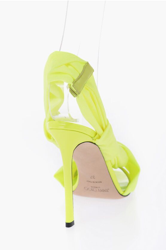 Jimmy Choo og1mm0624 Solid Ankle Strap Sandals Heel in Acid Green Size US 7 / IT 37 - 3 Thumbnail