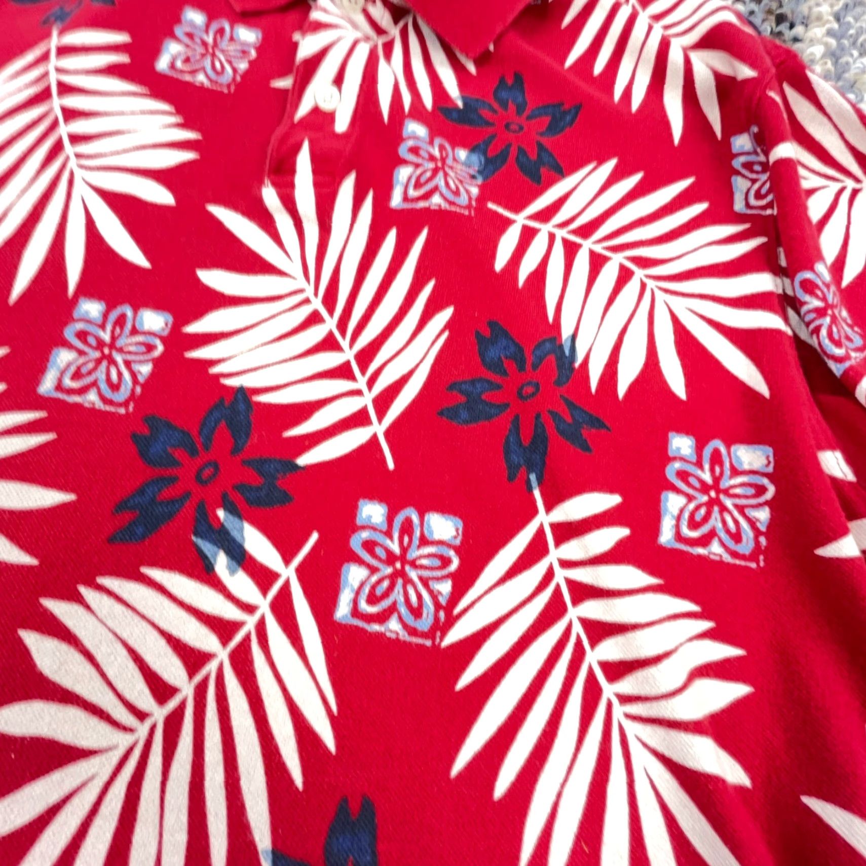 Chaps VINTAGE Chaps Ralph Lauren Polo Shirt Men Large Red Hawaiian Floral Rugby Y2K Shirt Mens Size US L / EU 52-54 / 3 - 4 Thumbnail