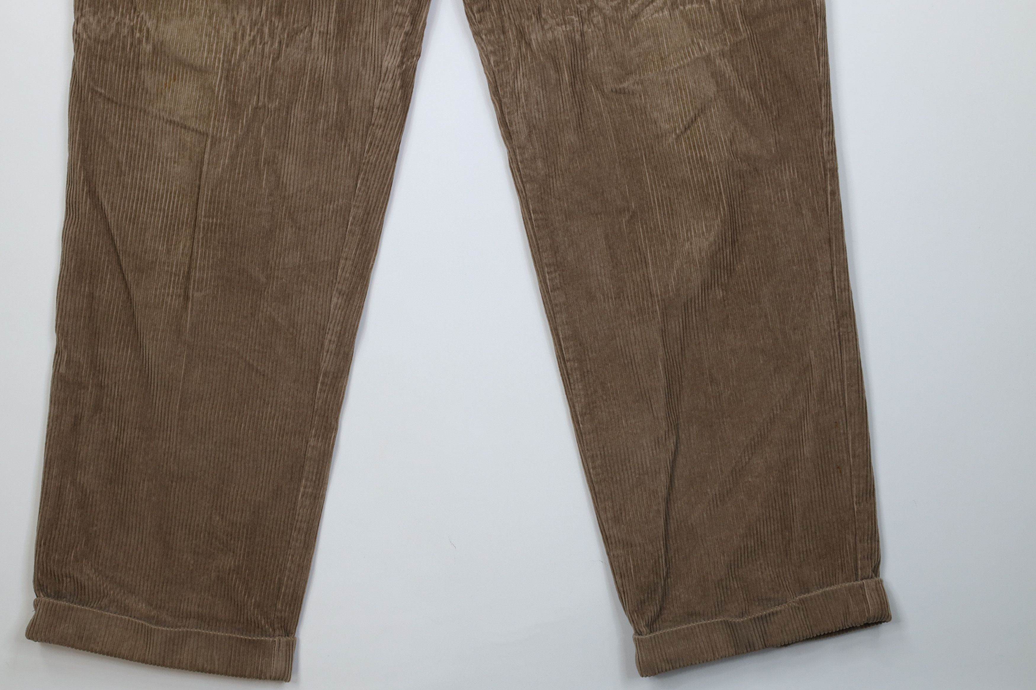 Vintage Vintage 90s Streetwear Pleated Wide Leg Corduroy Chino Pants Size US 36 / EU 52 - 5 Thumbnail