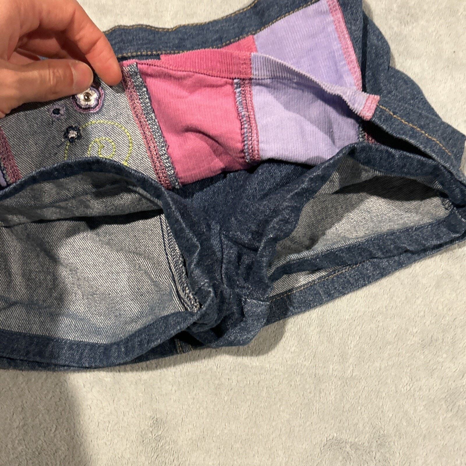 Cartoon Network 2005 My Little Pony Ruched Skirt Kids 6Y Y2K Corduroy Stripe Size 28" / US 6 / IT 42 - 4 Thumbnail