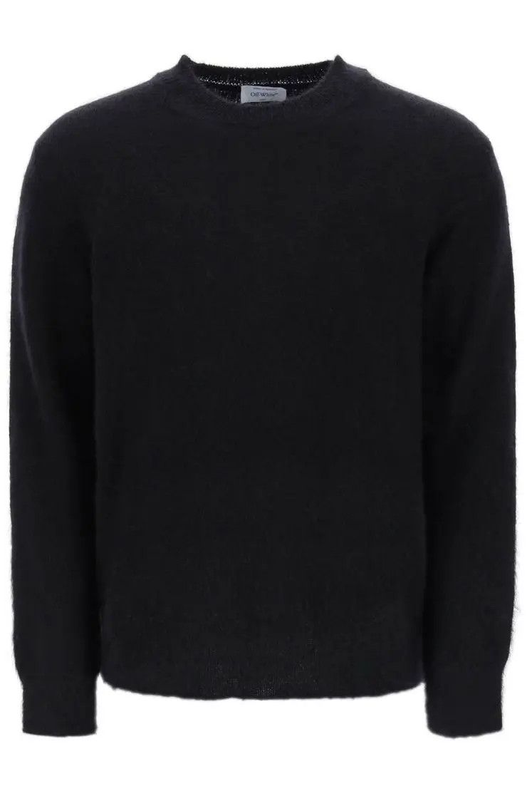 image of Off White O1S22I1N0324 Arrow Motif Sweater In Black, Men's (Size Large)