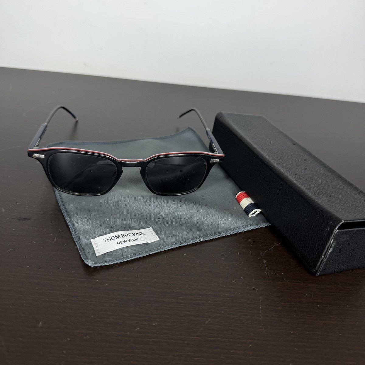 Thom Browne Black TB-408-A-T-BLK 48 Sunglasses Size ONE SIZE - 1 Thumbnail