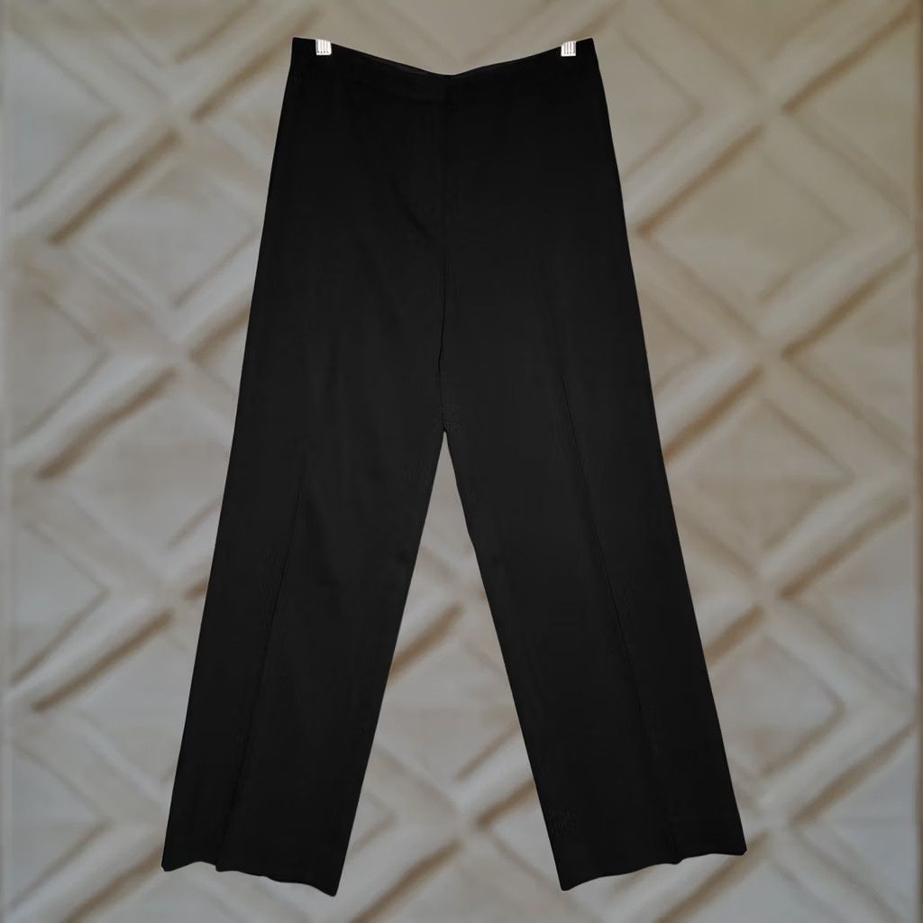 St. John St. John Collection Pants Dress Pants Women 8 Black Wool Straight Leg High Rise Crepe Virgin Wool Blend Strapless? Size 30" / US 8 / IT 44 - 1 Thumbnail