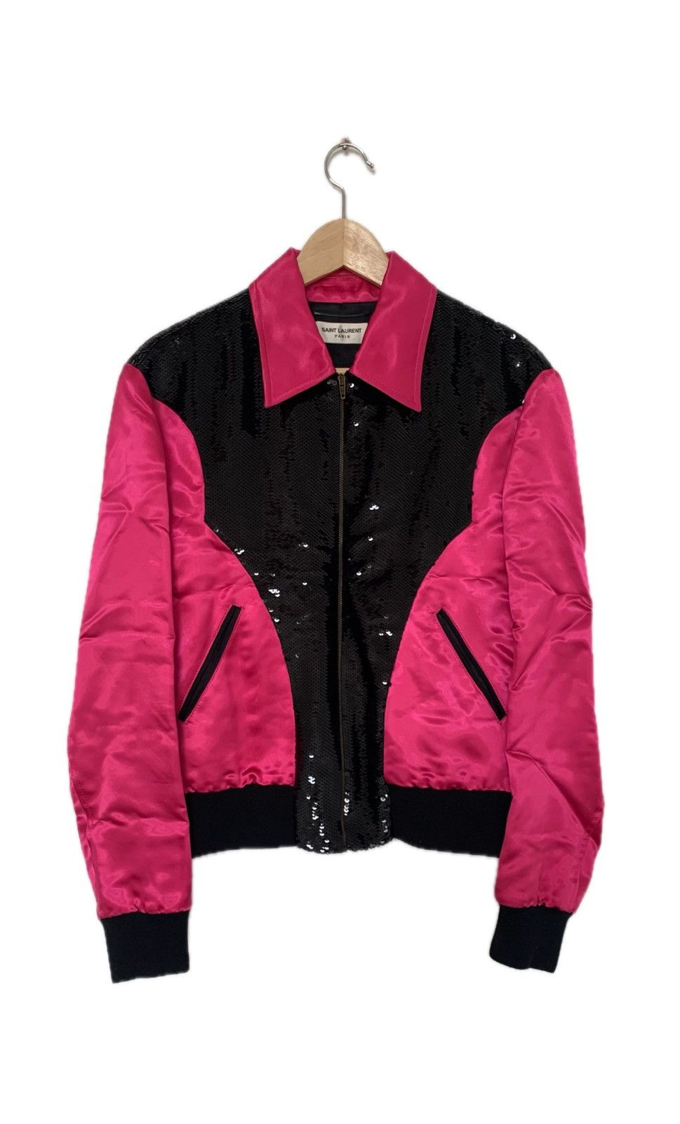 Hedi Slimane × Saint Laurent Paris FW2016 1/1 Sample Sequin Jacket – Pink Size US S / EU 44-46 / 1 - 1 Thumbnail