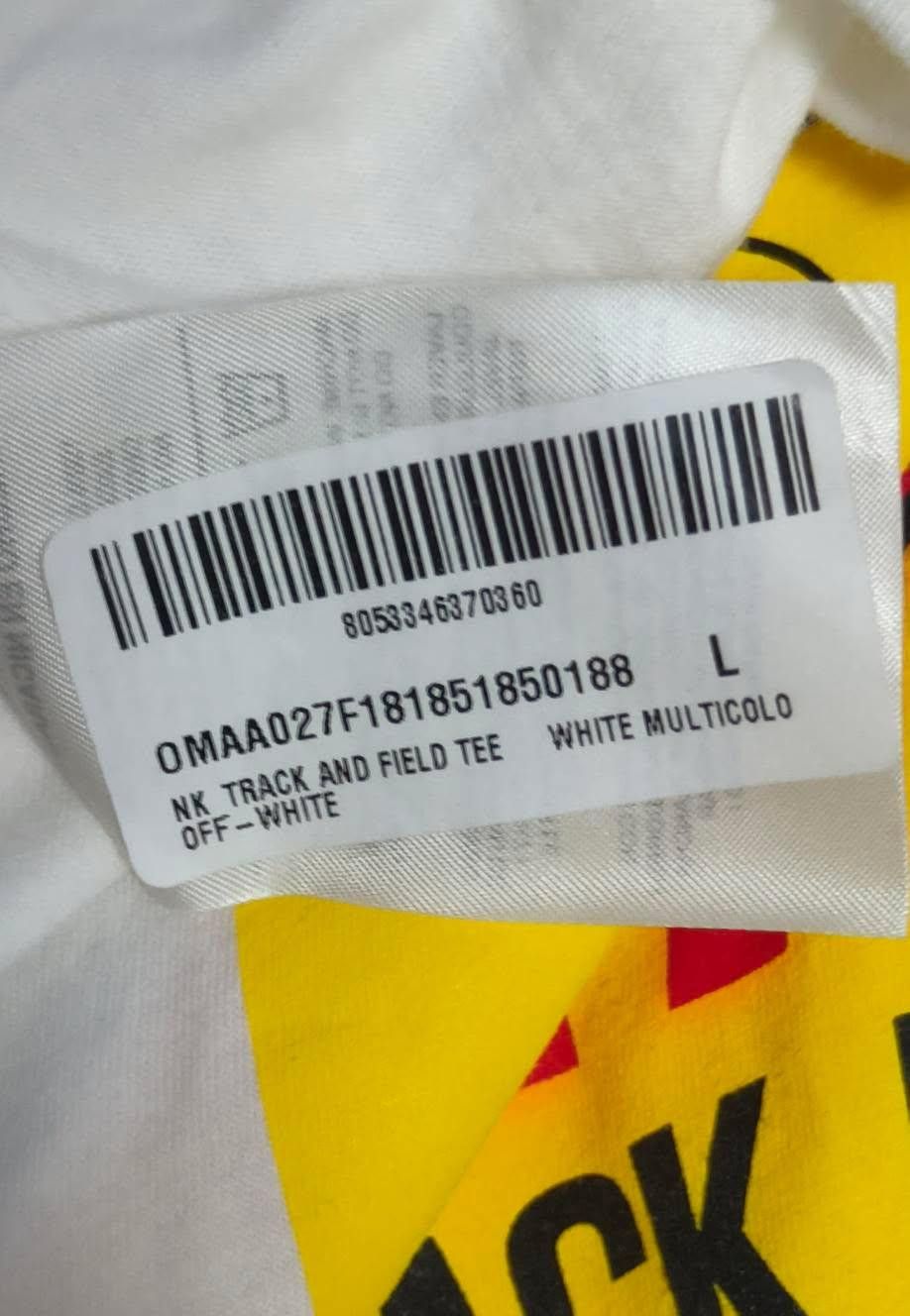 Nike × Off-White Off white × Nike Track and Field T-shirt Size US L / EU 52-54 / 3 - 4 Thumbnail