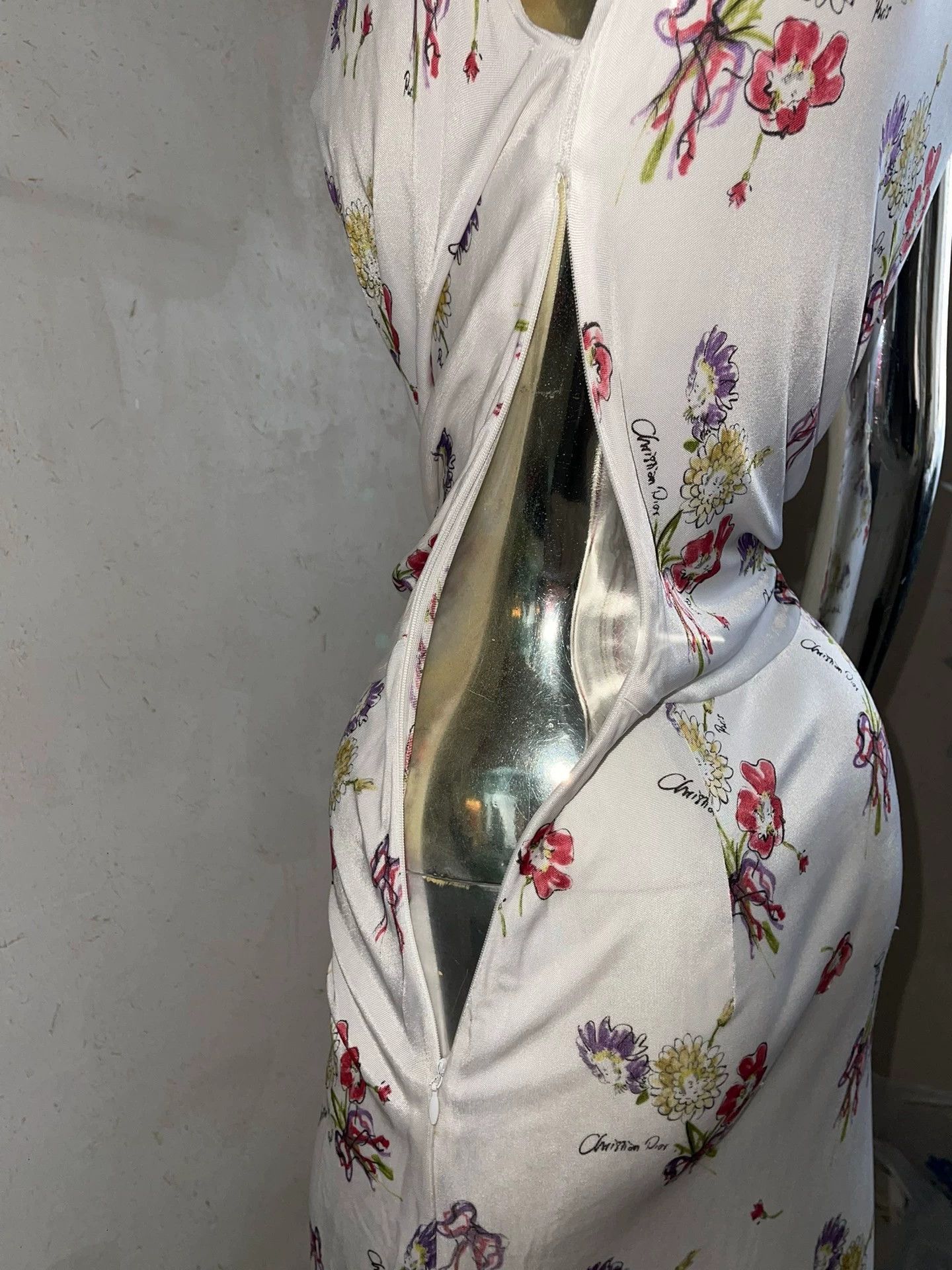 Dior Dior Galliano Rare Floral Logo Sleeveless Dress S Size S / US 4 / IT 40 - 8 Thumbnail