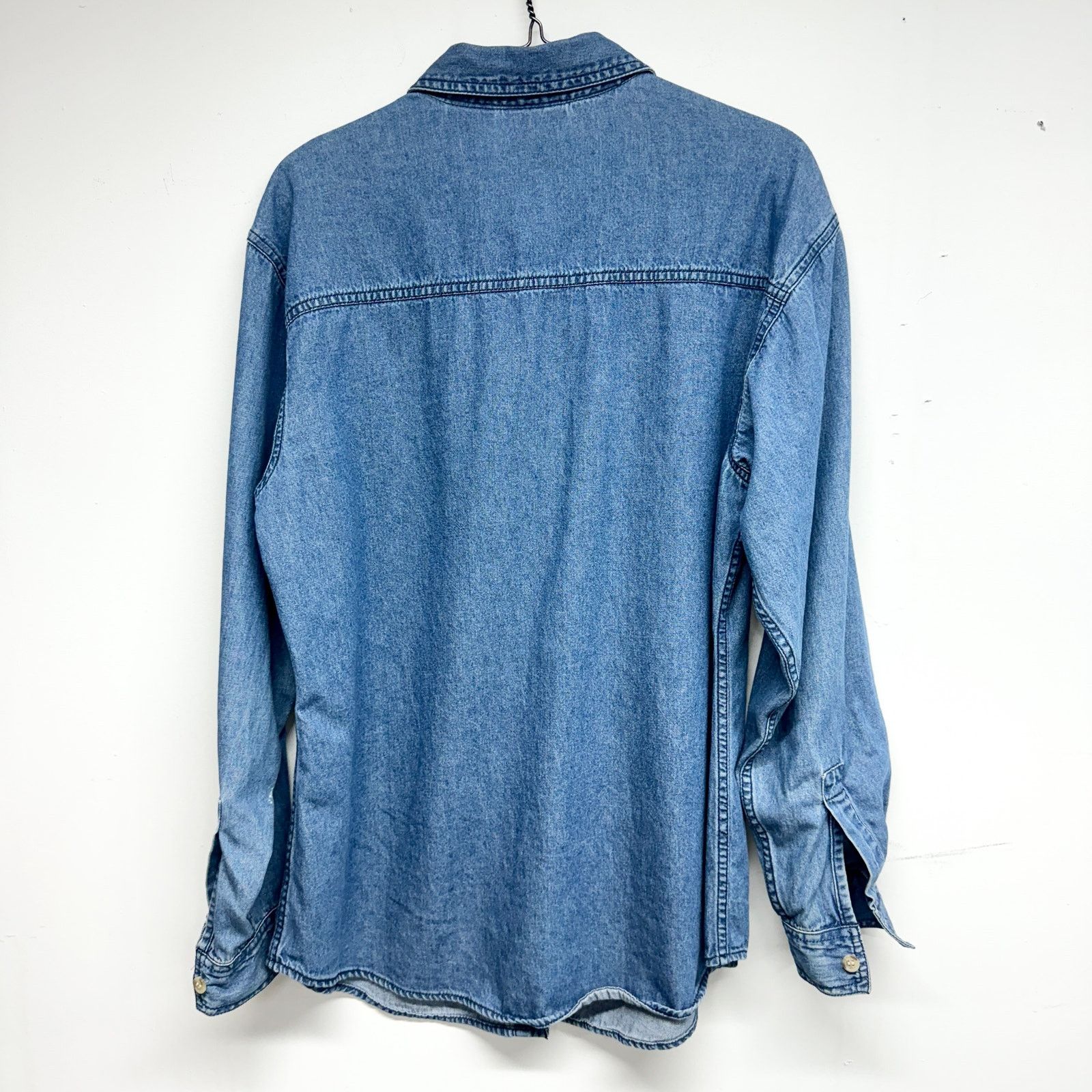 Vintage Vintage 90s Solutions Denim Floral Embroidered Top, Size M Size M / US 6-8 / IT 42-44 - 3 Thumbnail