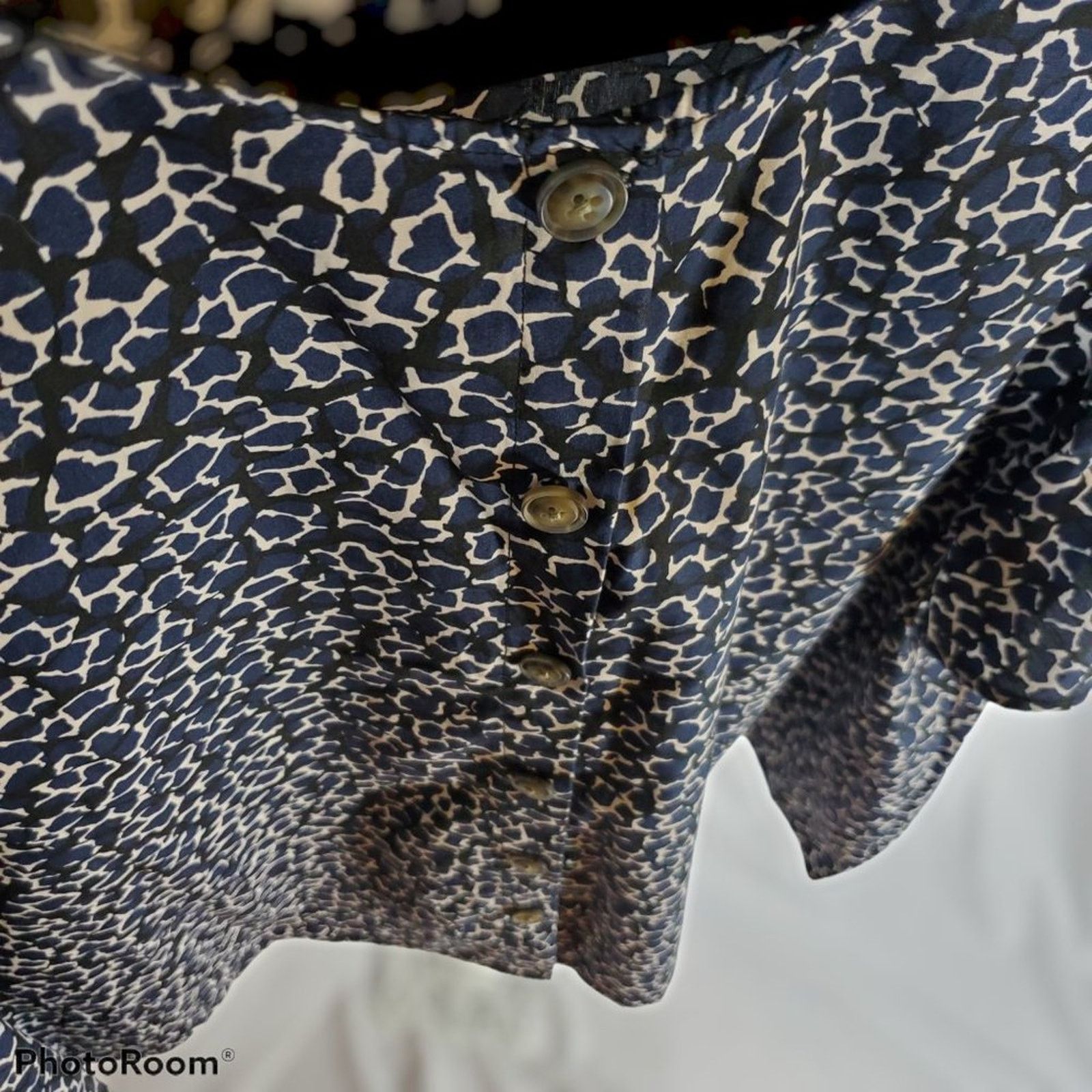 Other Who What Wear | Blue, Button Down, Giraffe Print Shirt | XL Size XL / US 12-14 / IT 48-50 - 4 Thumbnail