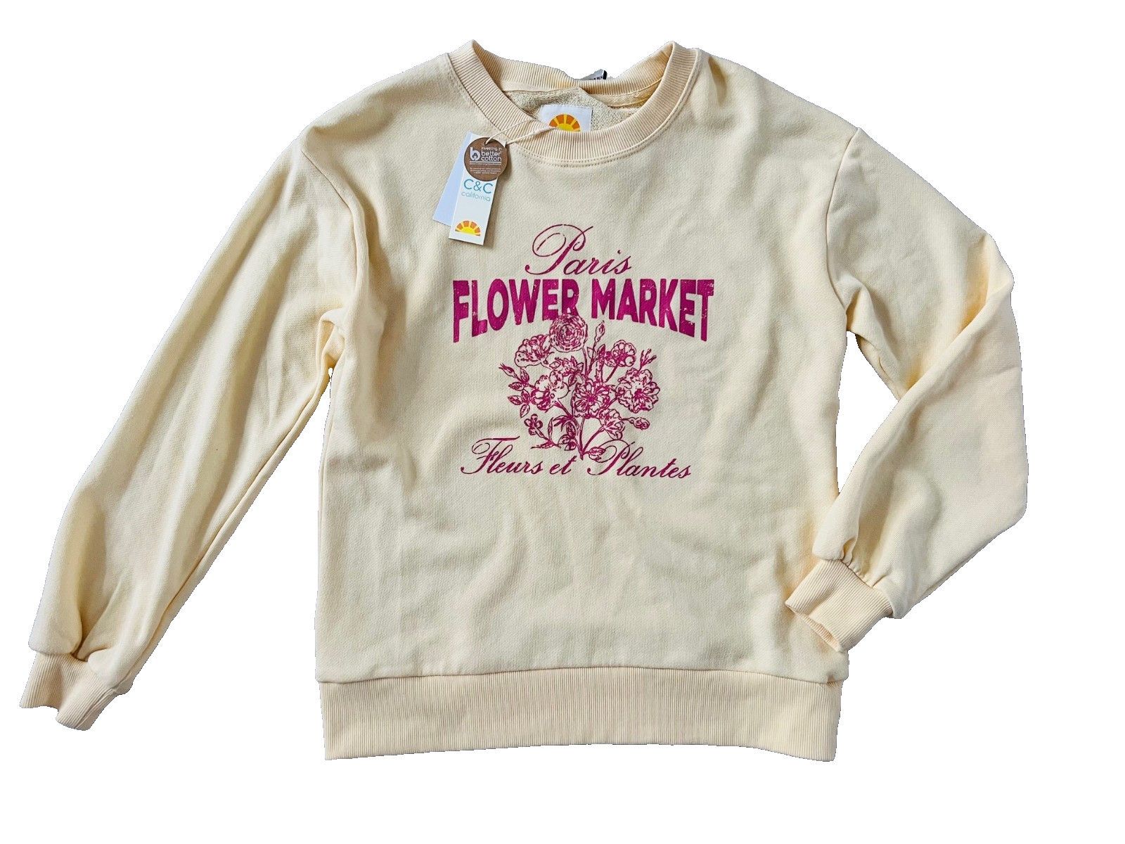 Other C&C California Paris Flower Market Sweatshirt Chamomile XS Size XS / US 0-2 / IT 36-38 - 1 Thumbnail