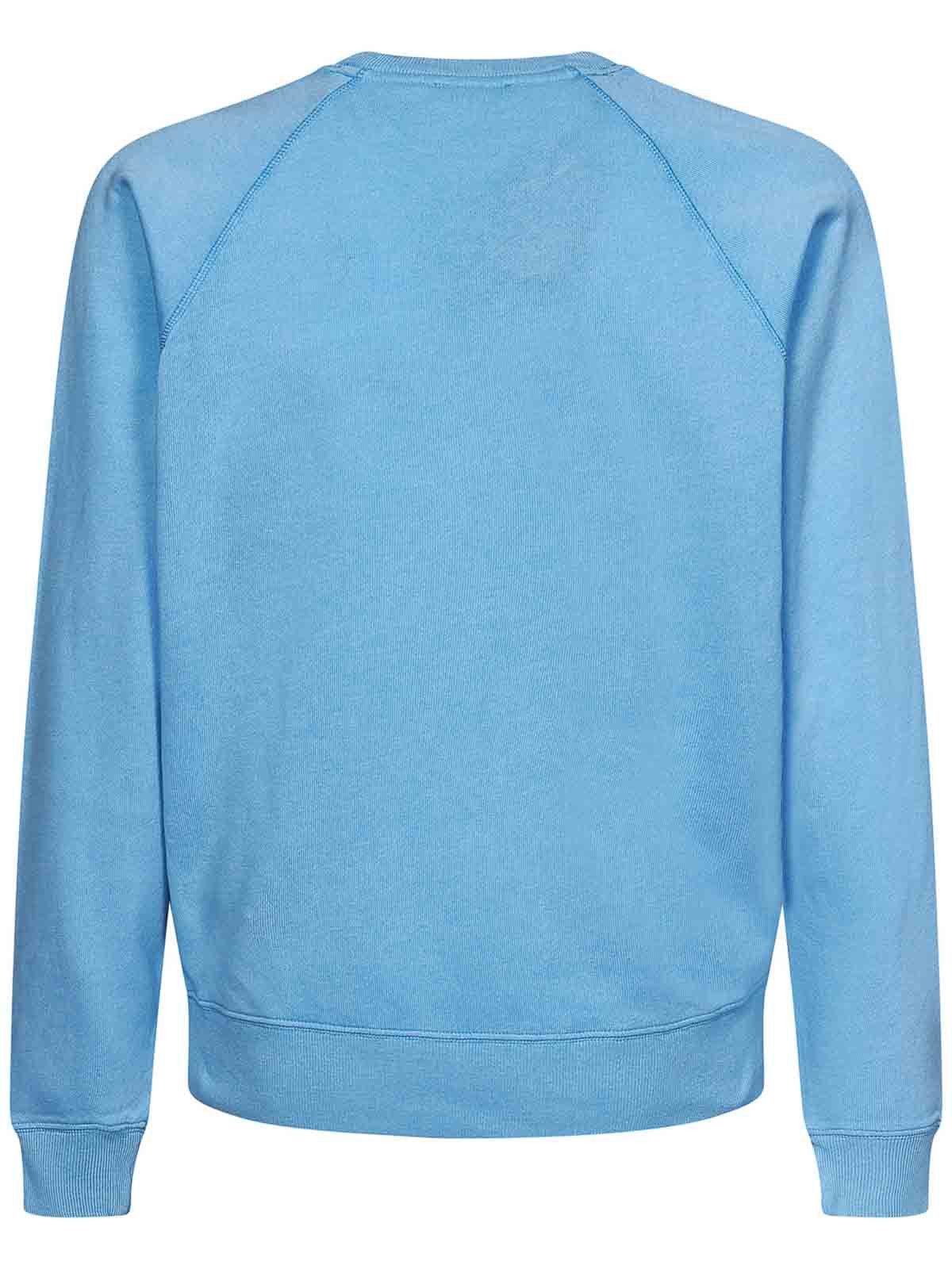 Tom Ford o1loc1c0724 Cut & Sew Crewneck Sweatshirt in Light Blue Size US XXL / EU 58 / 5 - 2 Thumbnail
