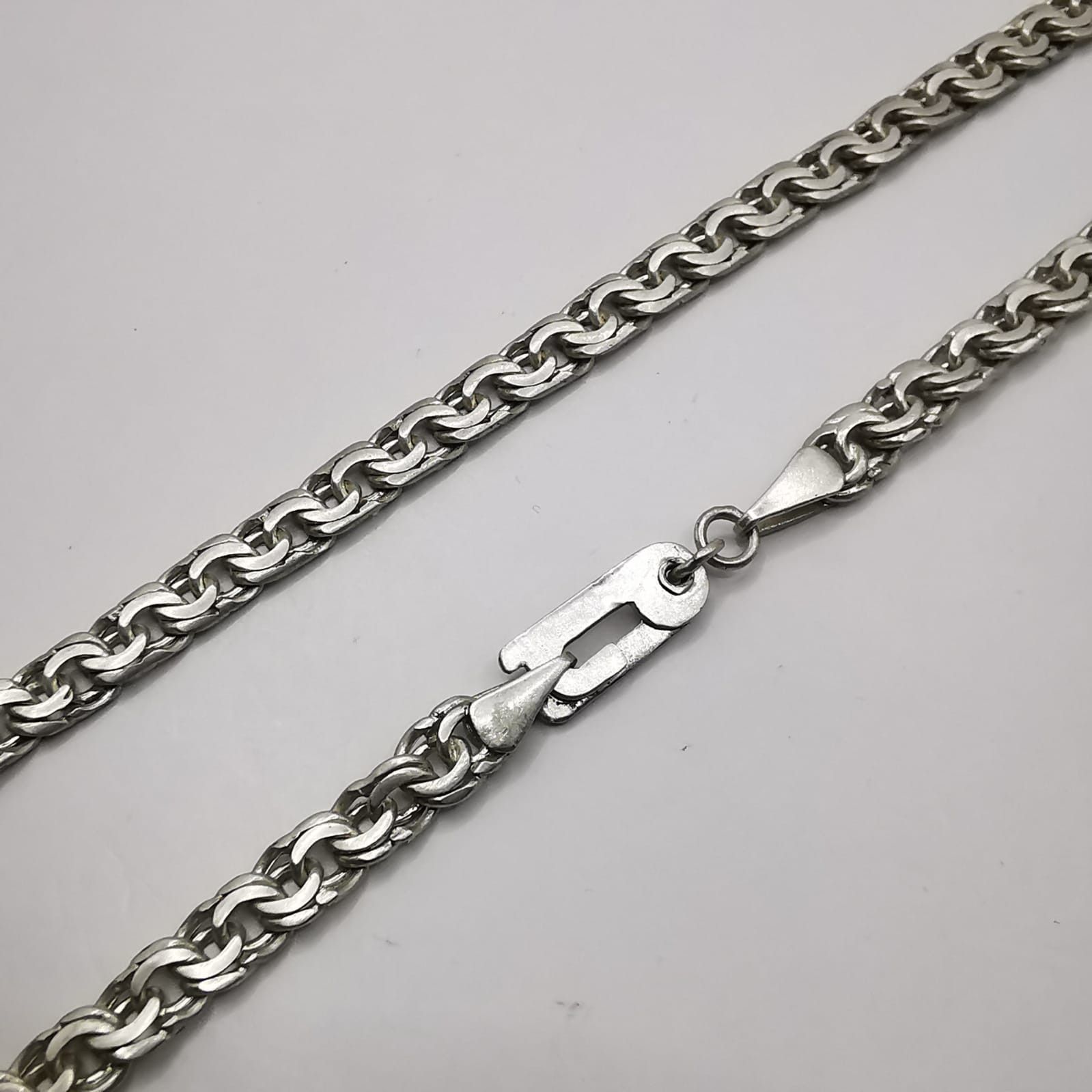 Sterling Silver Vintage Unusual Chain, 925 Sterling Silver, Signed 35.63g Size ONE SIZE - 3 Thumbnail