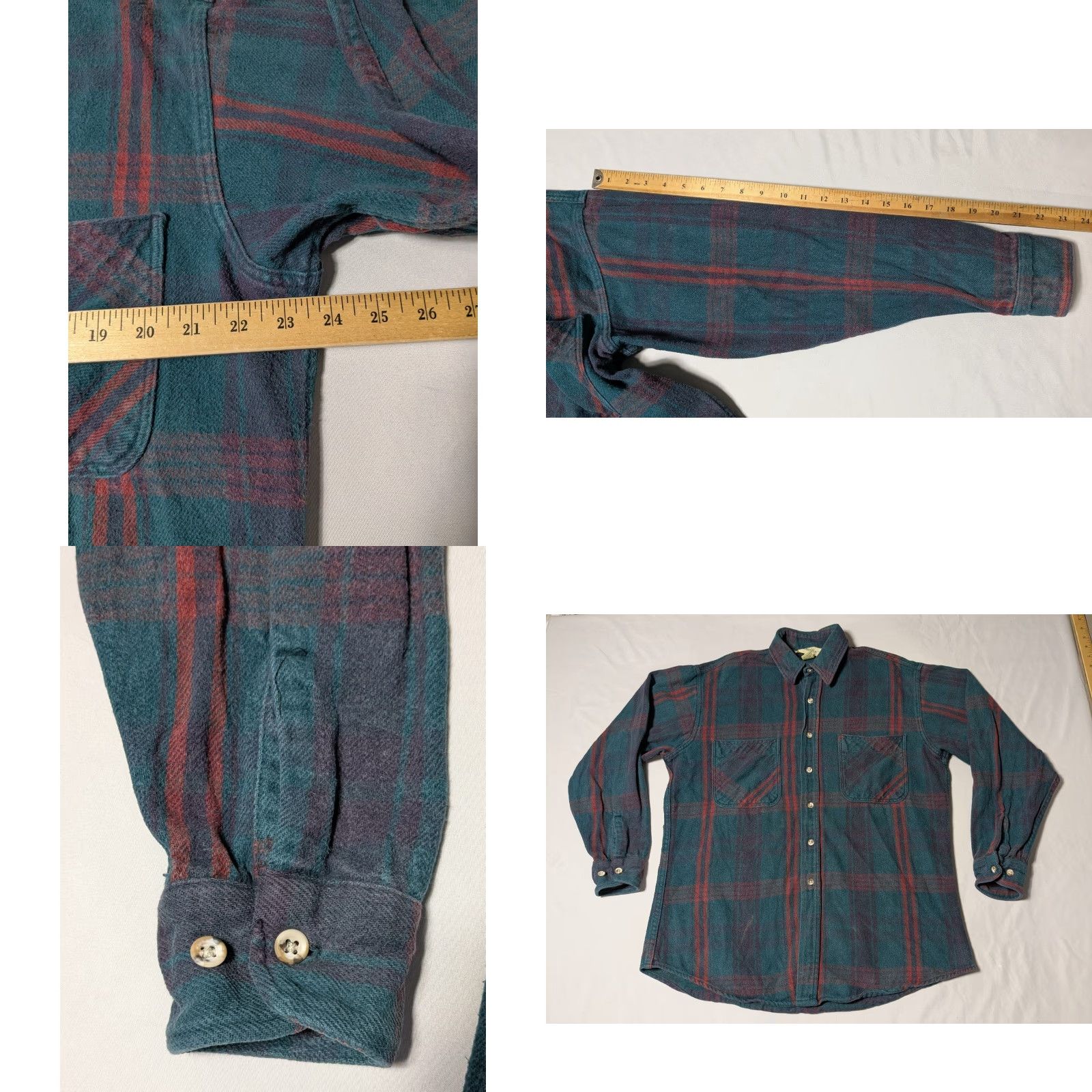 Vintage VINTAGE ST JOHN'S BAY Men LARGE-TALL Green Plaid HEAVYWEIGHT FLANNEL Shirt St John'S Bay Mens L Tall Green Plaid Heavyweight Flannel Shirt Size US L / EU 52-54 / 3 - 8 Thumbnail