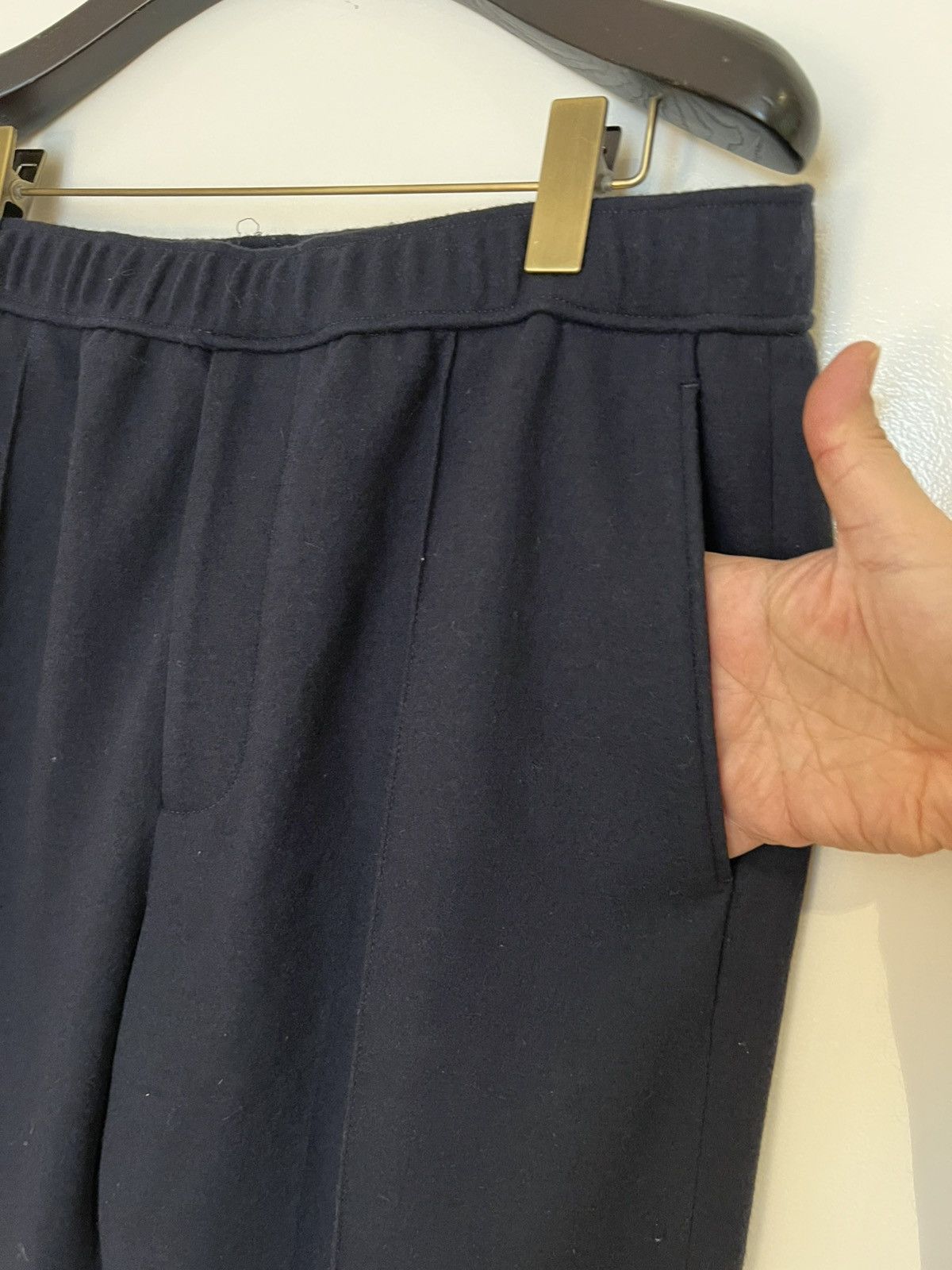 Lanvin LANVIN Wool Drawstring Trousers Navy Size US 41 - 6 Thumbnail