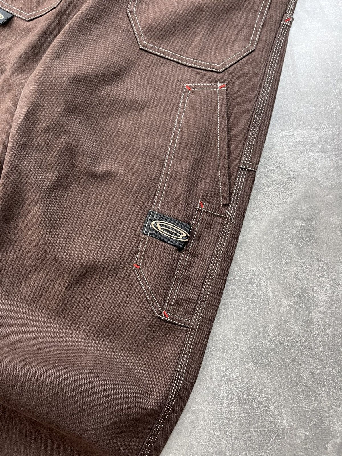 Other Boom Bap Y2K RAP Stitch Detail Heavy Cotton Wide Brown Pants Size US 31 - 3 Thumbnail