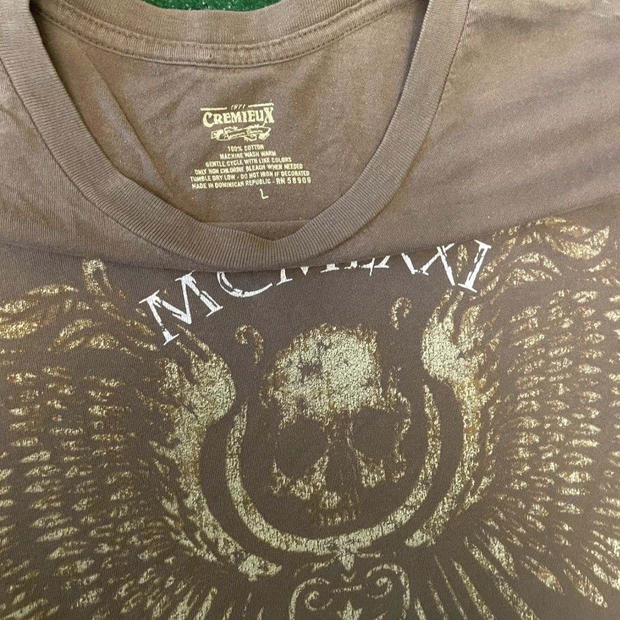 Cremieux VINTAGE Cremieux T-Shirt MMA Grunge Punk VTG Shirt L Brown Mens Size L Grunge Hip Hop Punk Y2K Size US L / EU 52-54 / 3 - 2 Thumbnail