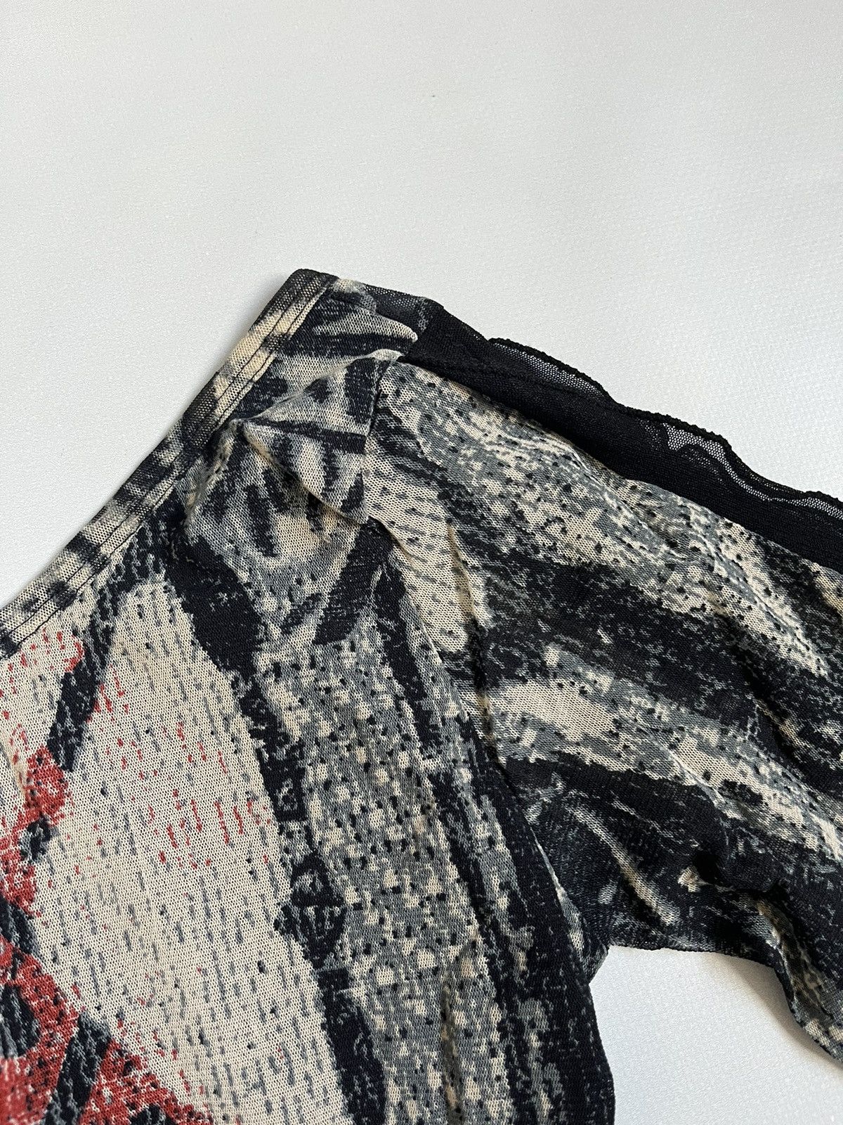Jean Paul Gaultier Legatte Jeans Multicolor Printed Asymmetrical Longsleeve Size M / US 6-8 / IT 42-44 - 15 Thumbnail