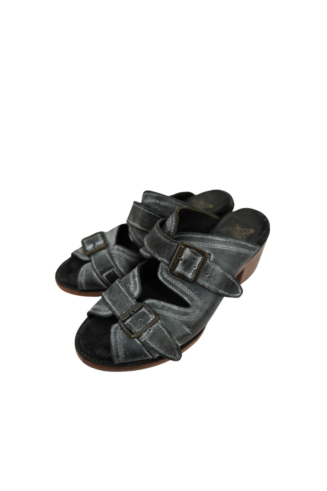 FREEBIRD Freedbird Aged Leather Buckle Heels Size 7 Size US 7 / IT 37 - 2 Thumbnail