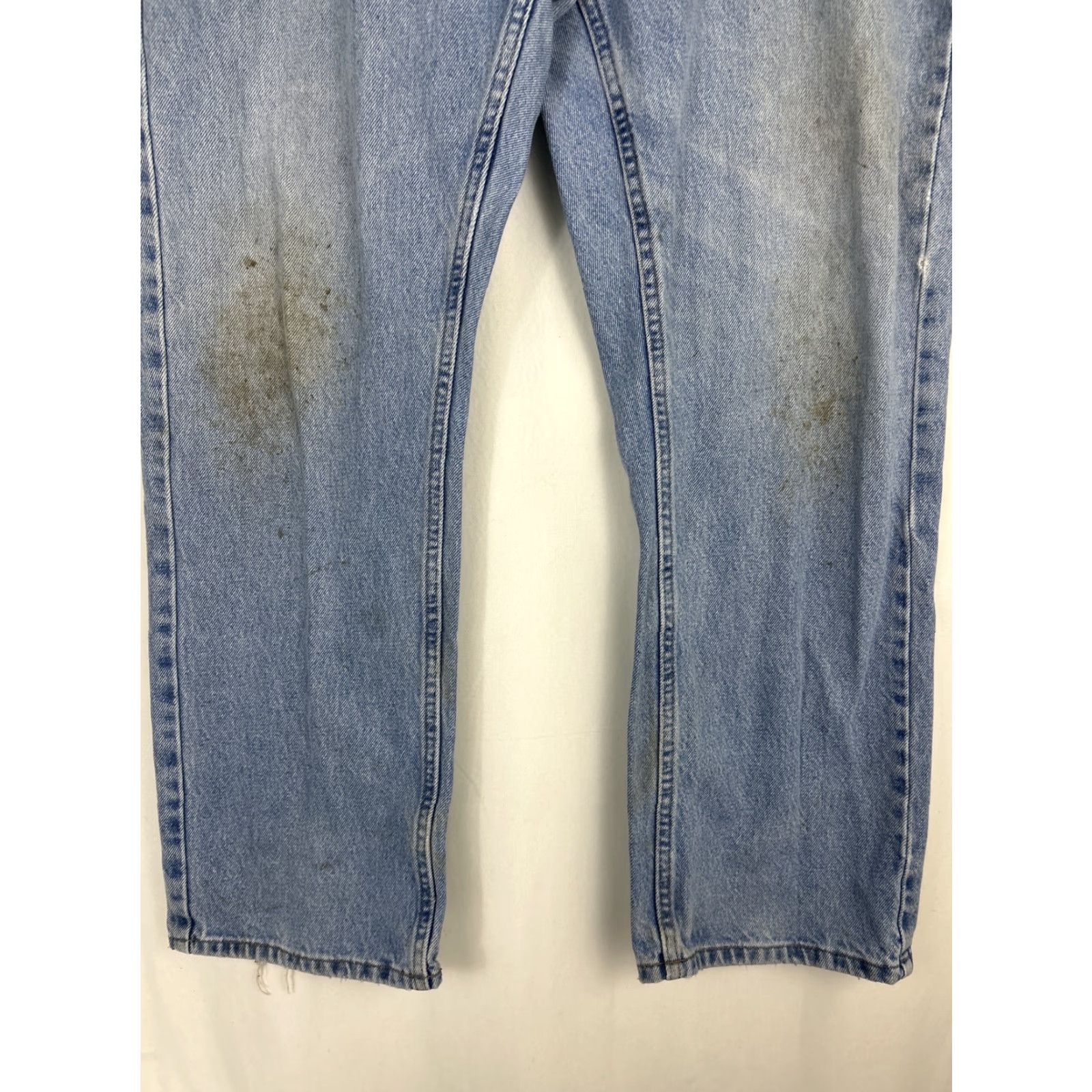 Vintage LL Bean Jeans Light Wash 40x29 Straight Regular Fit Men Blue Pockets Stains Size US 40 / EU 56 - 2 Thumbnail