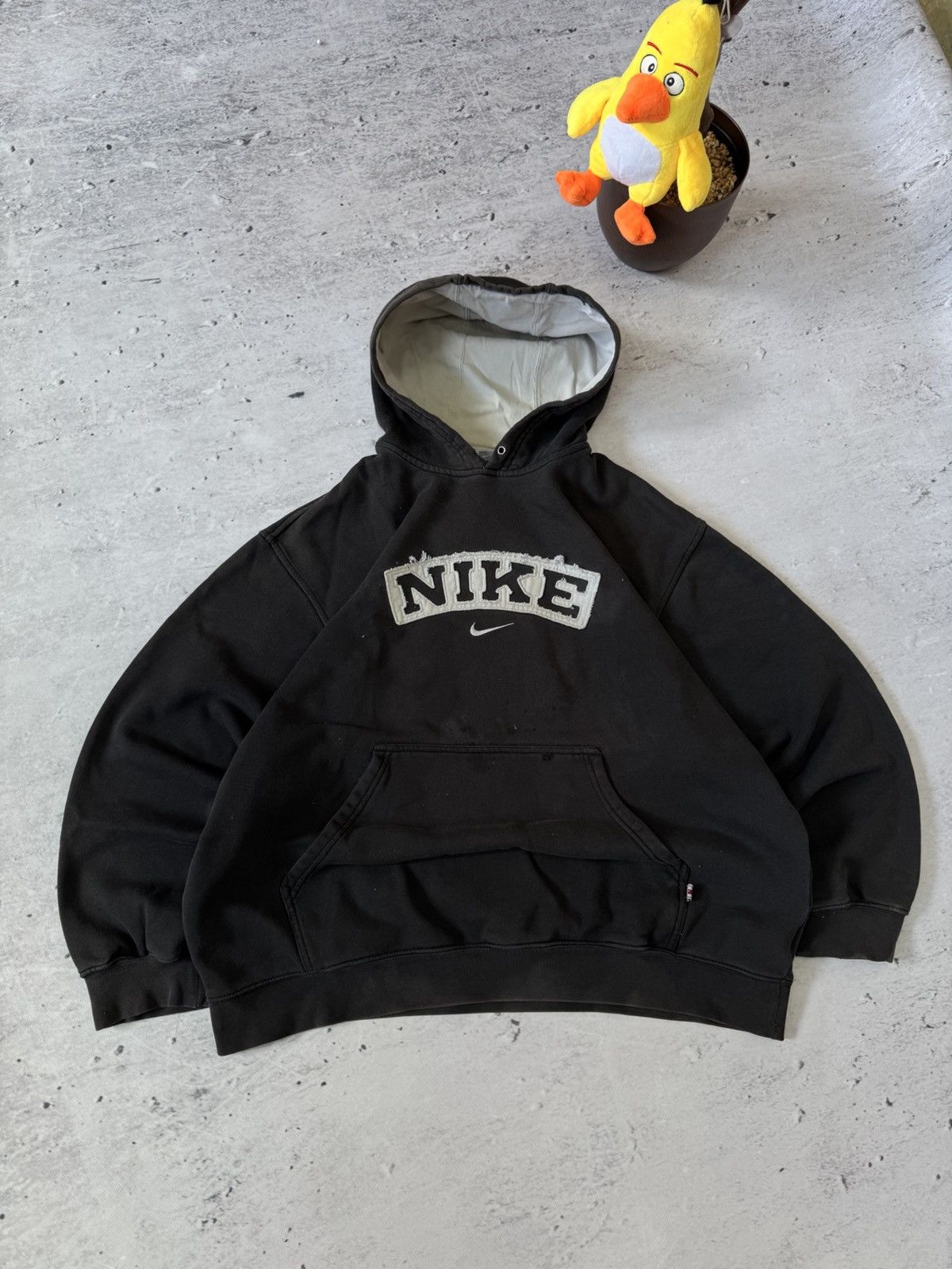 Nike × Vintage NIKE VINTAGE 00s y2k OVERSIZE BAGGY HOODIE CENTER LOGO Size US L / EU 52-54 / 3 - 1 Thumbnail