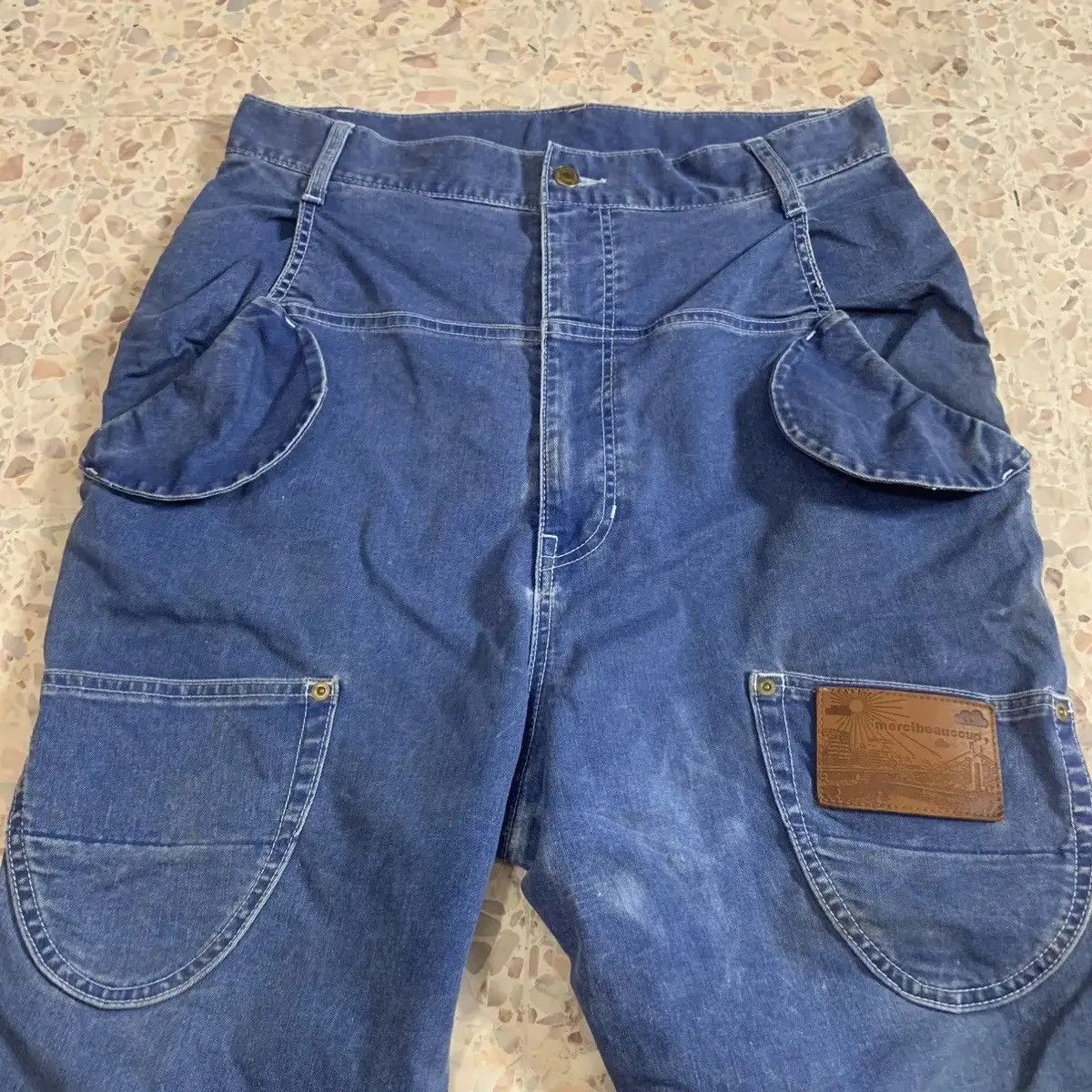 Issey Miyake MERCIBEAUCOUP BY ISSEY MIYAKE EAR DESIGN DROP CROTCH DENIM Size US 32 / EU 48 - 3 Thumbnail