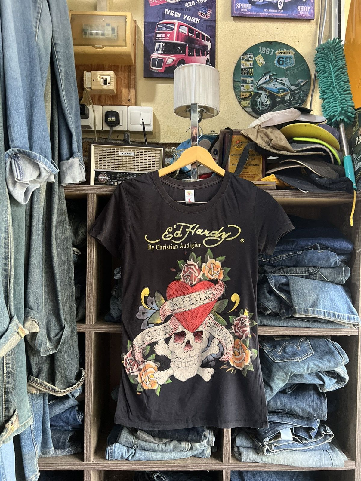 Ed Hardy 🔥Ed Hardy by Christian Audigier Kills Love Slowly Size S / US 4 / IT 40 - 2 Thumbnail