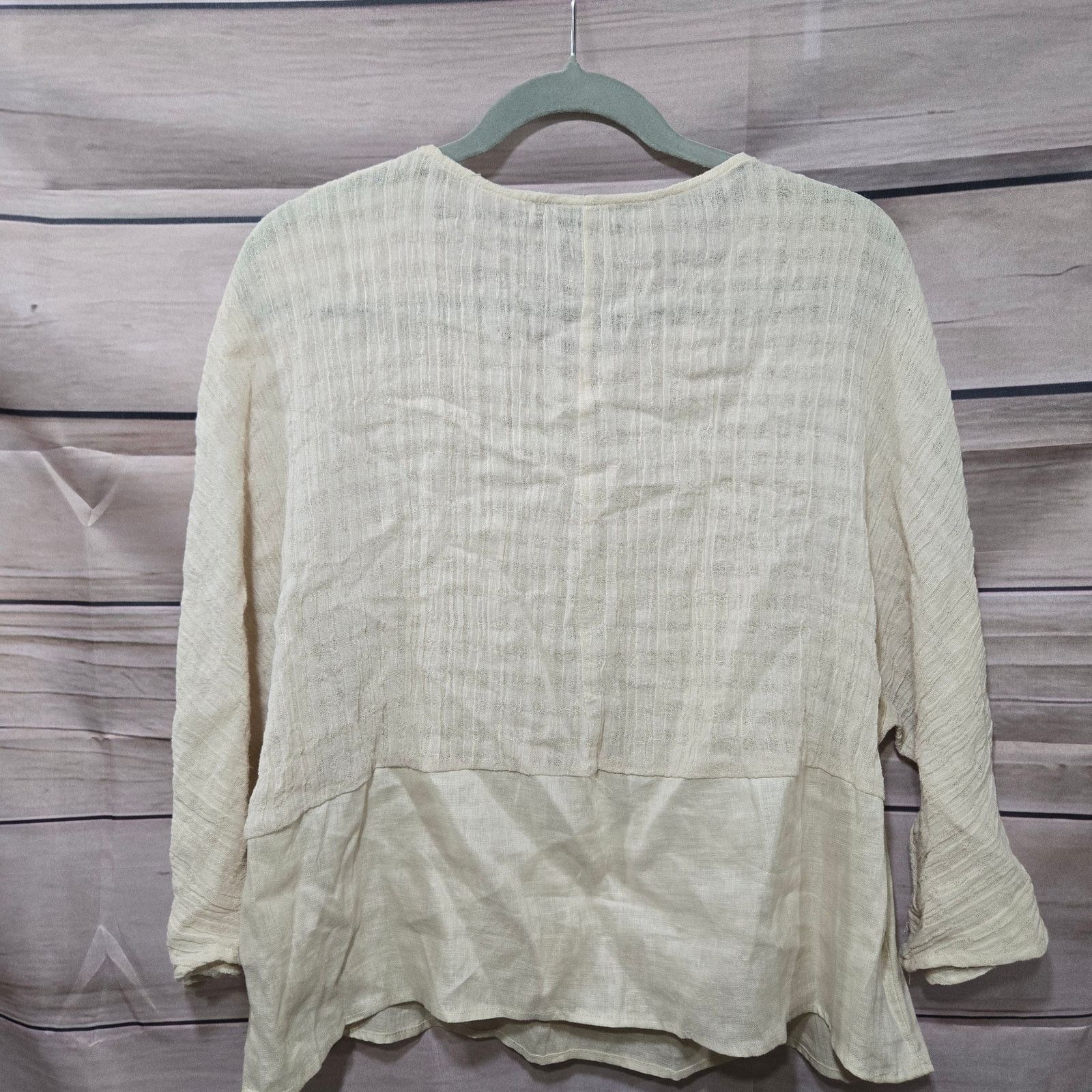 Other Cream Gauze Linen Peplum Blouse Size Small Size S / US 4 / IT 40 - 11 Thumbnail