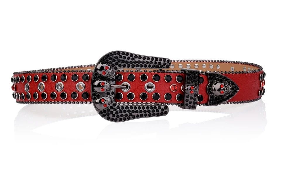 Japanese Brand × Vintage Skull rhinestone belt Size ONE SIZE - 4 Thumbnail