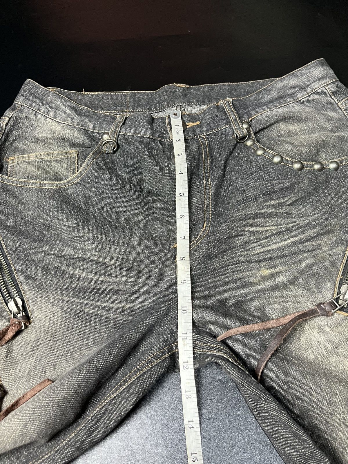 If Six Was Nine × Japanese Brand × Le Grande Bleu (L.G.B.) Japanese Gimmick Zipper Bondage Jeans by premium vintage Size US 31 - 12 Thumbnail