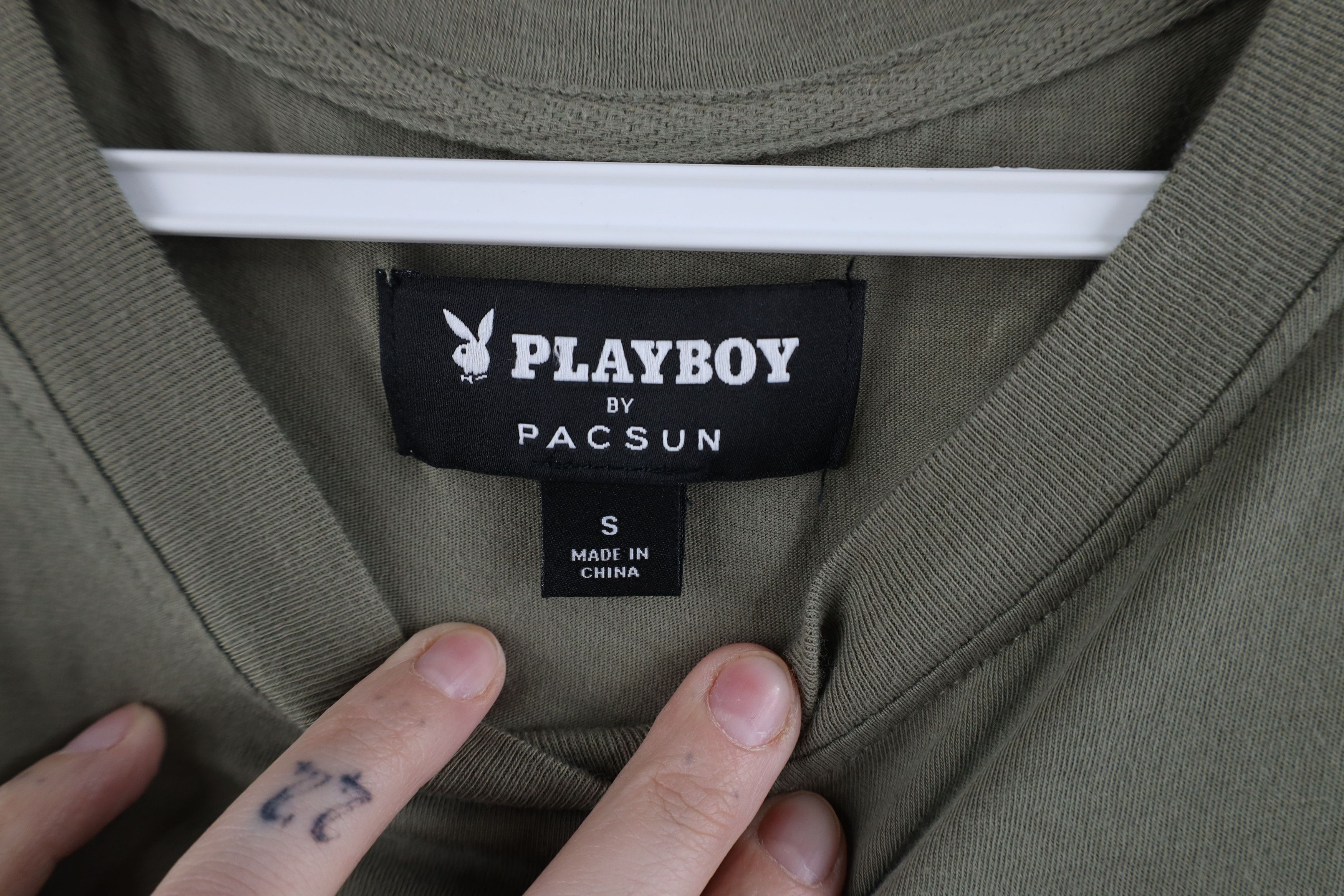 Playboy × Vintage Vintage Y2K Pacsun Playboy Taped Logo Long Sleeve T-Shirt Size US S / EU 44-46 / 1 - 11 Thumbnail