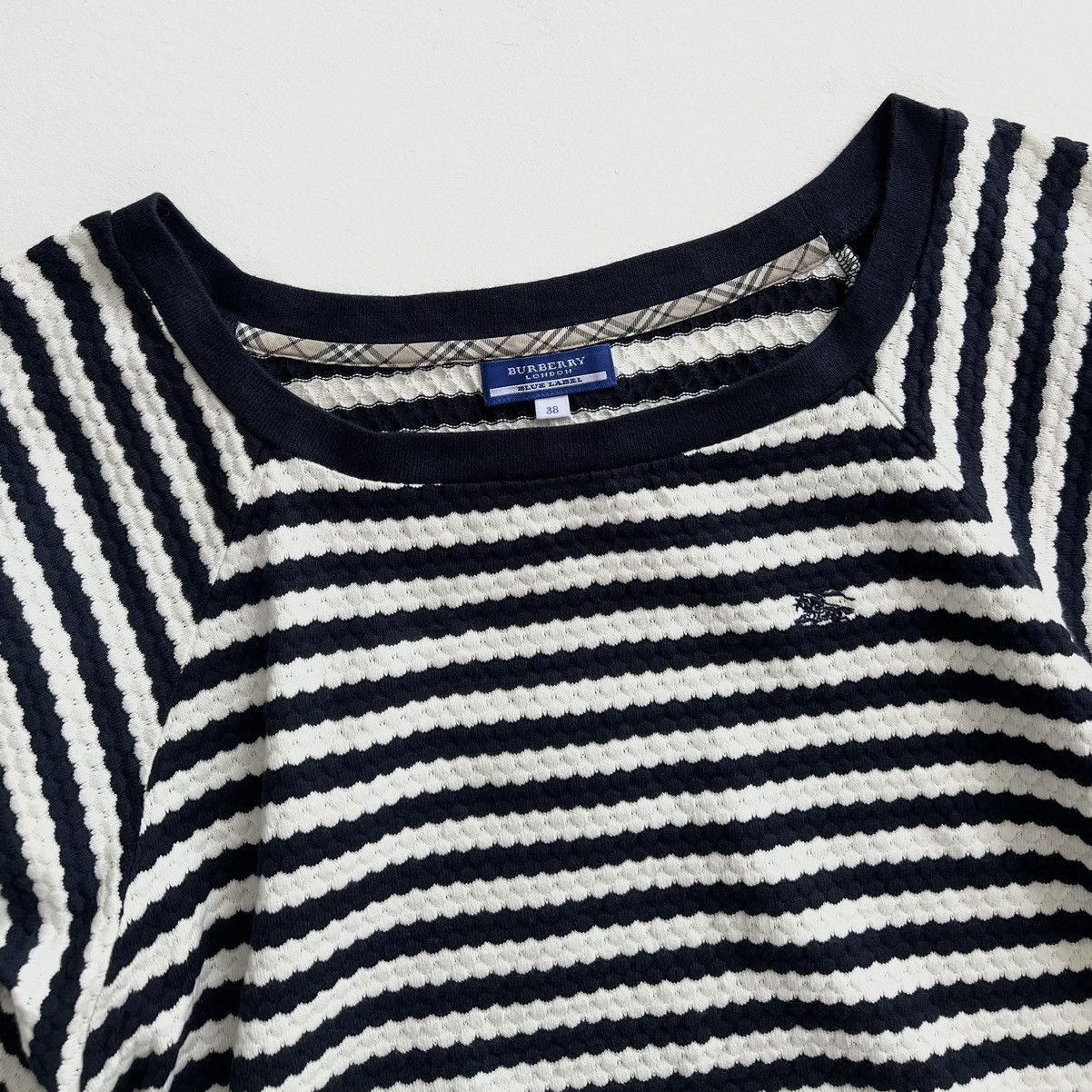 Burberry BURBERRY COTTON KNITTED STRIPE T-SHIRT Size M / US 6-8 / IT 42-44 - 2 Thumbnail