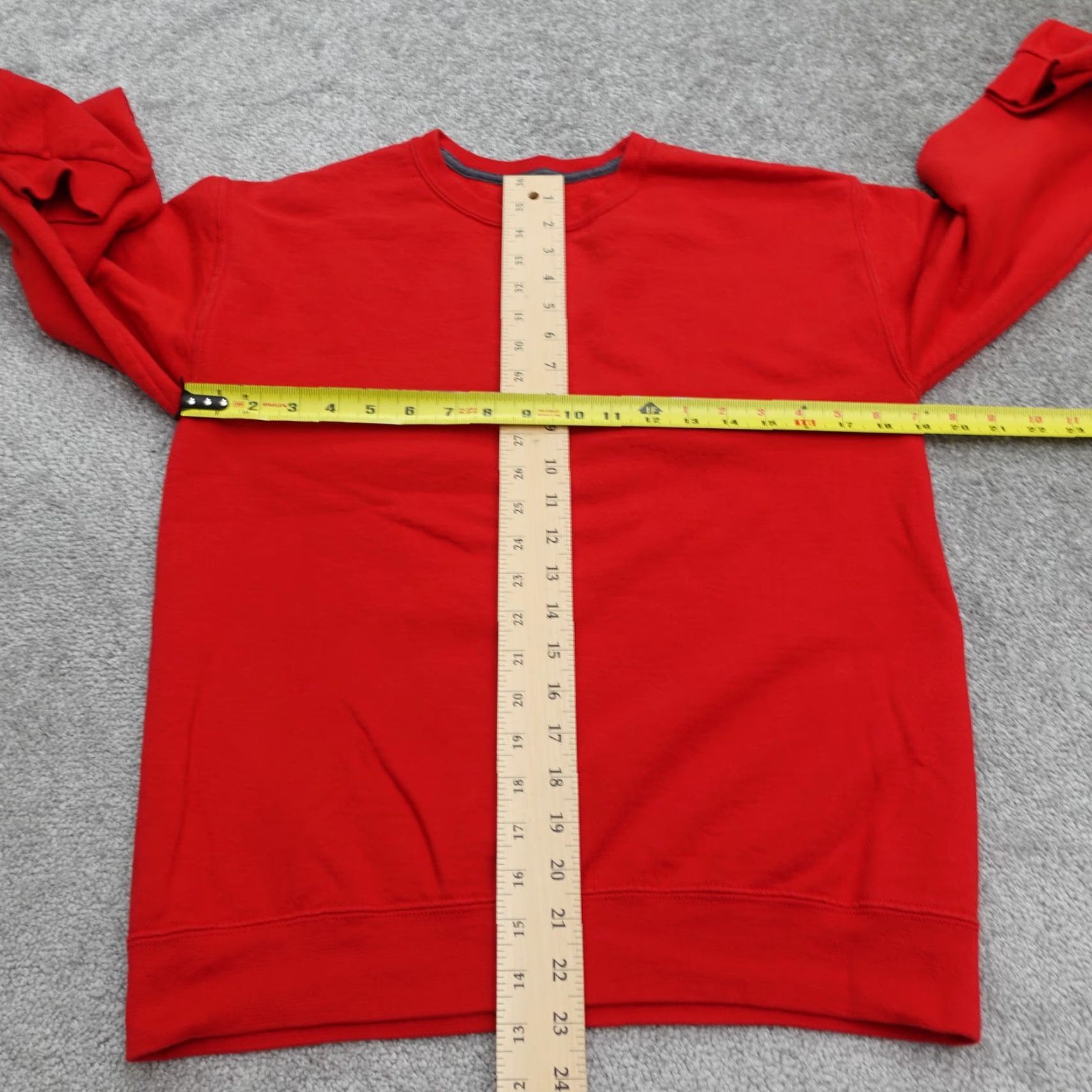 Athletic Works Athletic Works Sweatshirt Unisex Adult S Red Cotton Blend Fleece Solid Long Sleeve Crew Neck Regular Fit Outdoor Classic Size US S / EU 44-46 / 1 - 7 Thumbnail