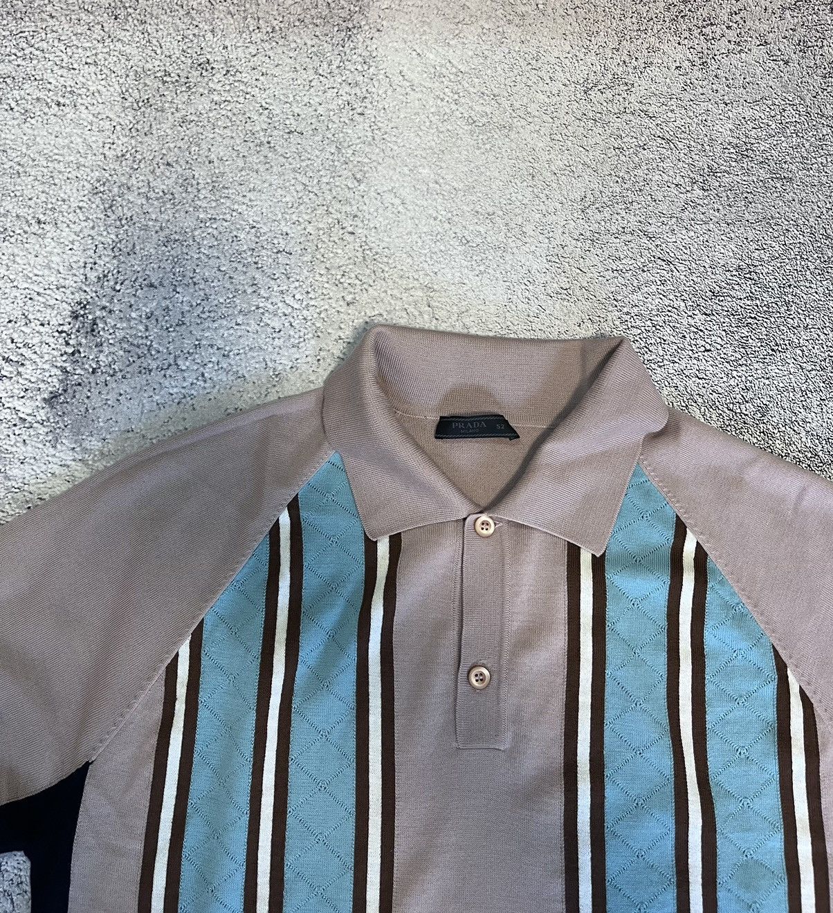 Prada Prada Milano Men’s Polos T- Shirt Rare Striped Knitwear Wool Size US L / EU 52-54 / 3 - 3 Thumbnail